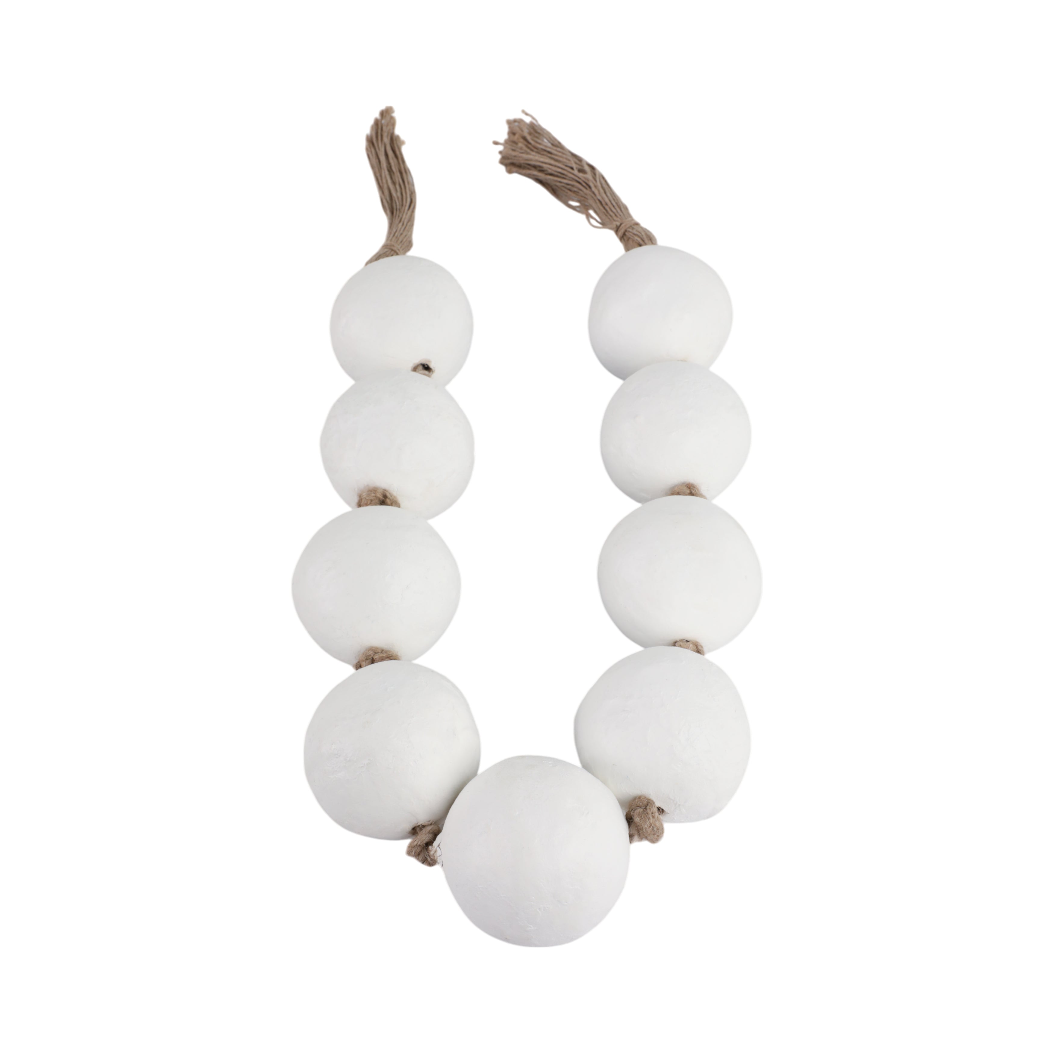 44x3" Ecomix Bead Garland, White - Decor Addict, LLC