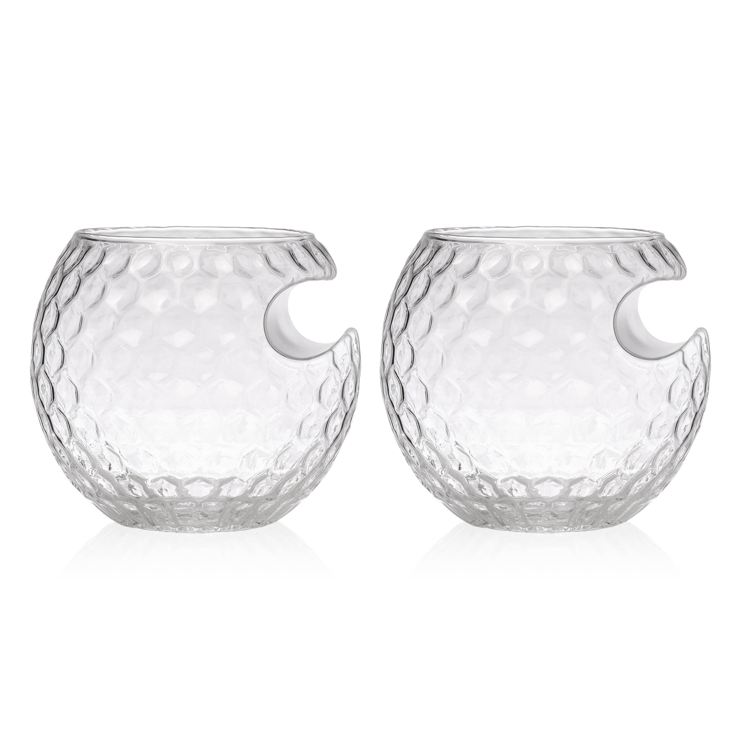 Set of Two Golf Ball Cigar Glass - Sports - Gifts for Him - Decor Addict, LLC