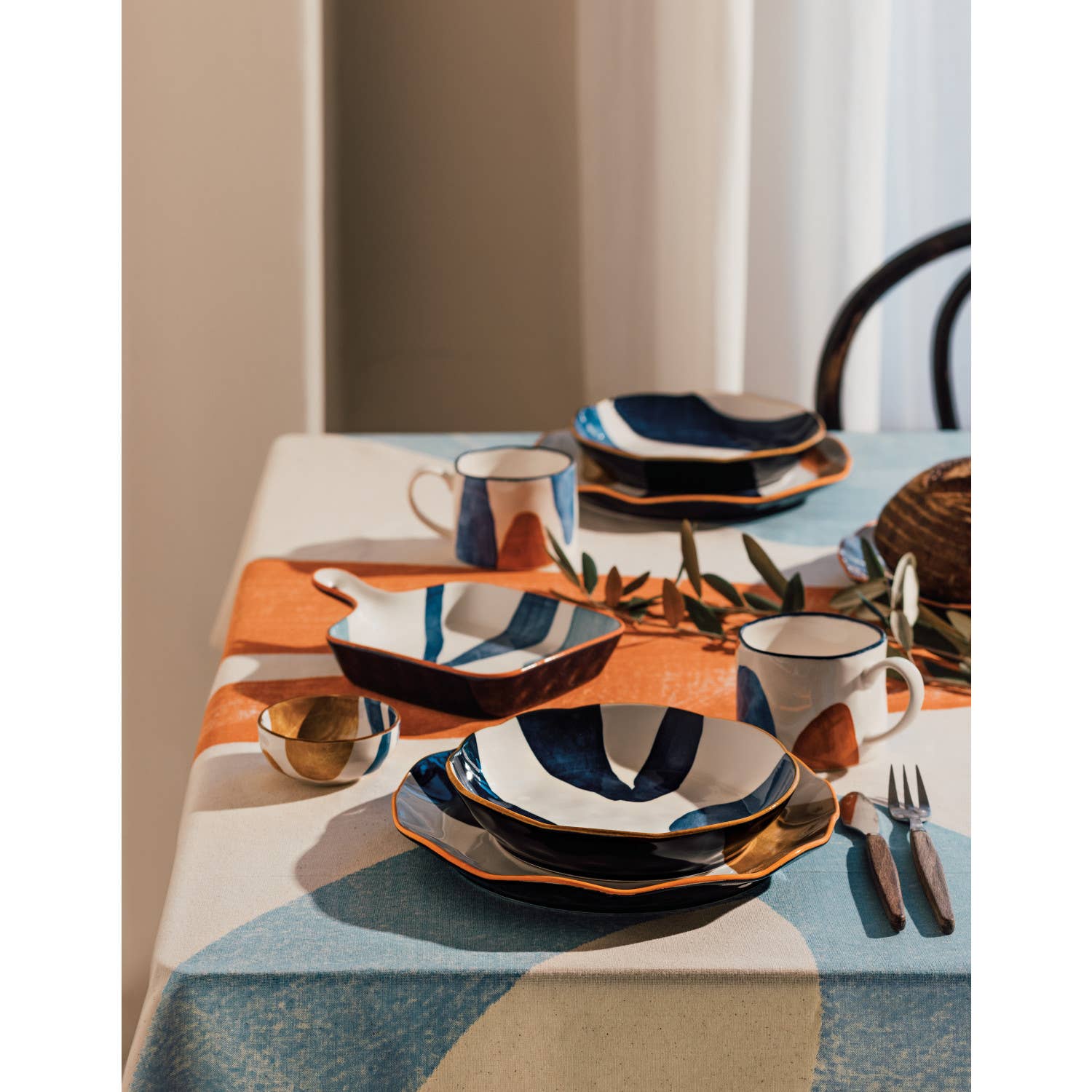 Canvas Stamped Tapas Plate - Decor Addict, LLC