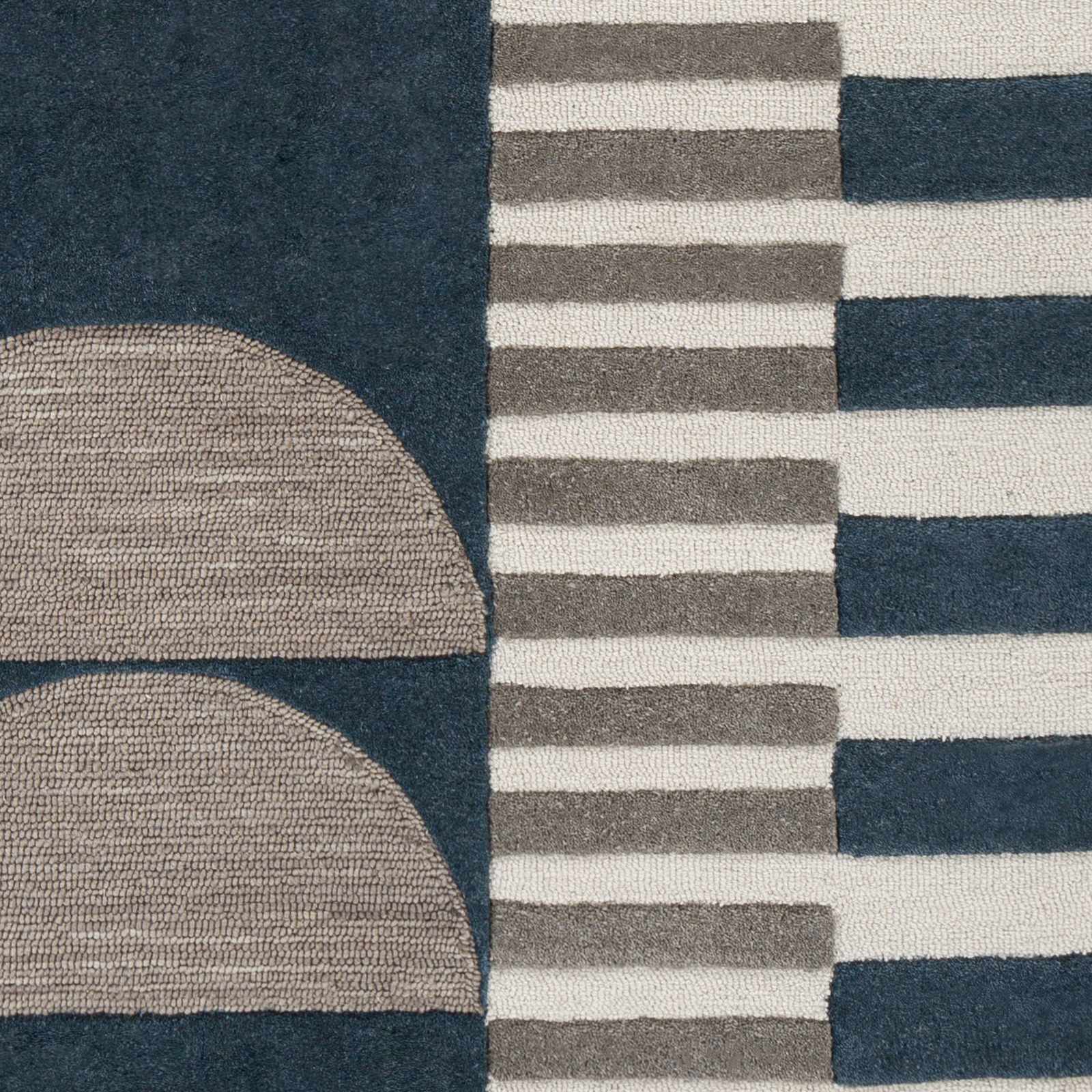 Bro Blue&Gray Wool Rug - Decor Addict, LLC