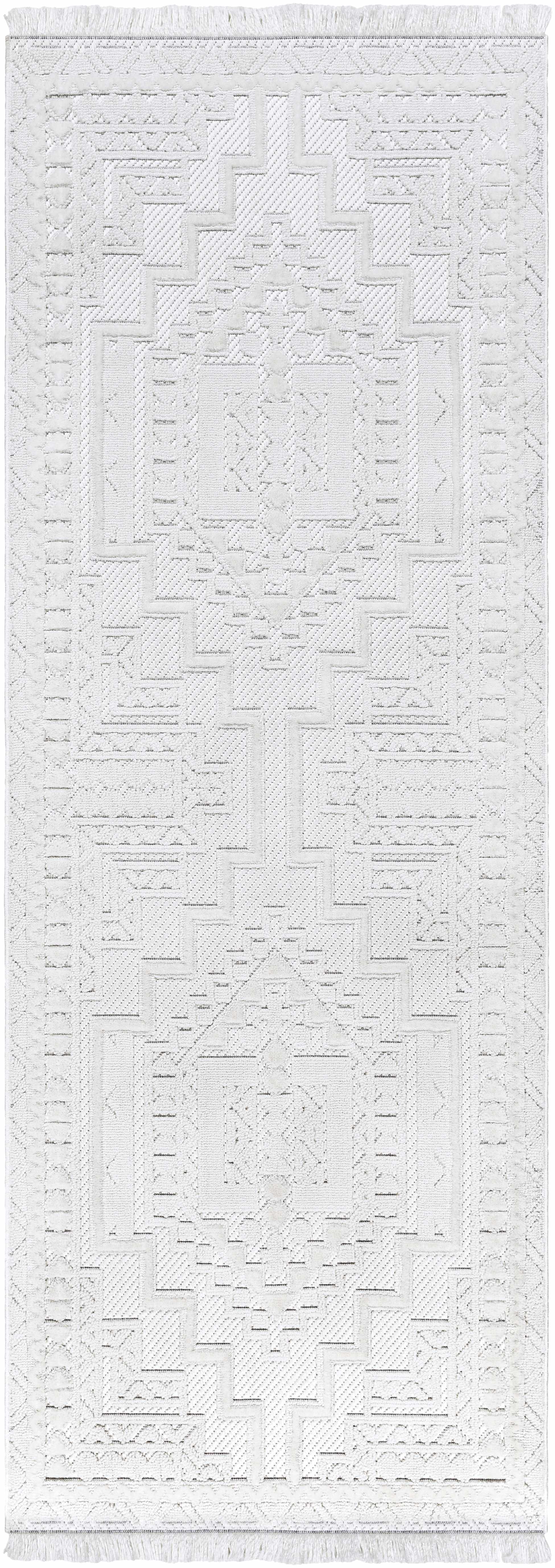 Alya White Fringe Rug - Decor Addict, LLC