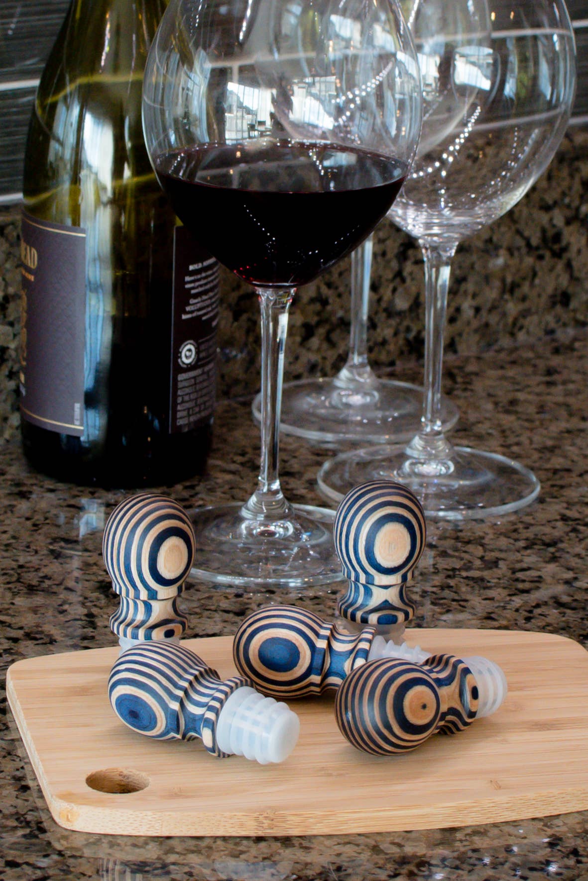 3" Blue Pakka Bottle Stopper - Carded - Decor Addict, LLC