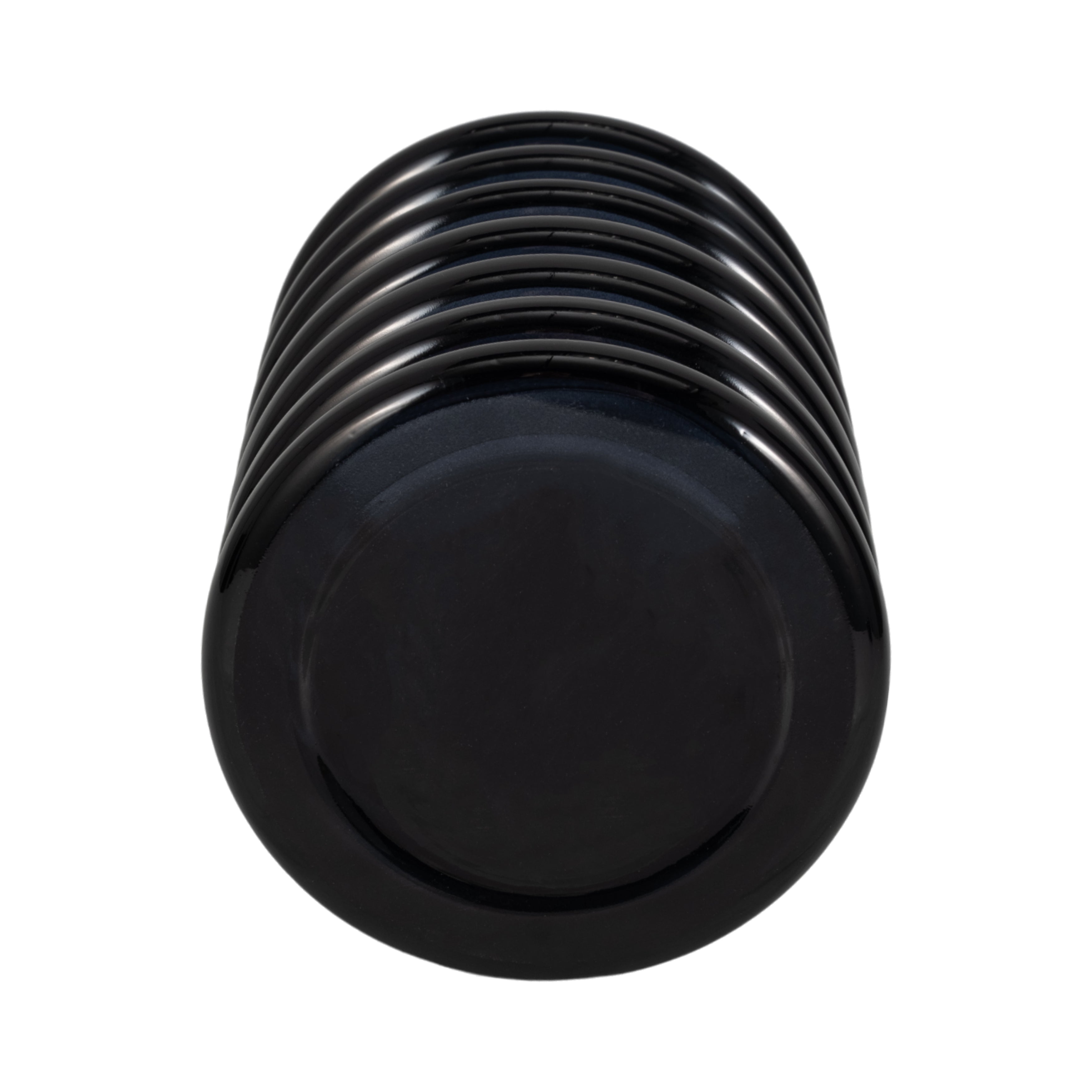 Glass, 9"h, Scallop Vase, Black - Decor Addict, LLC