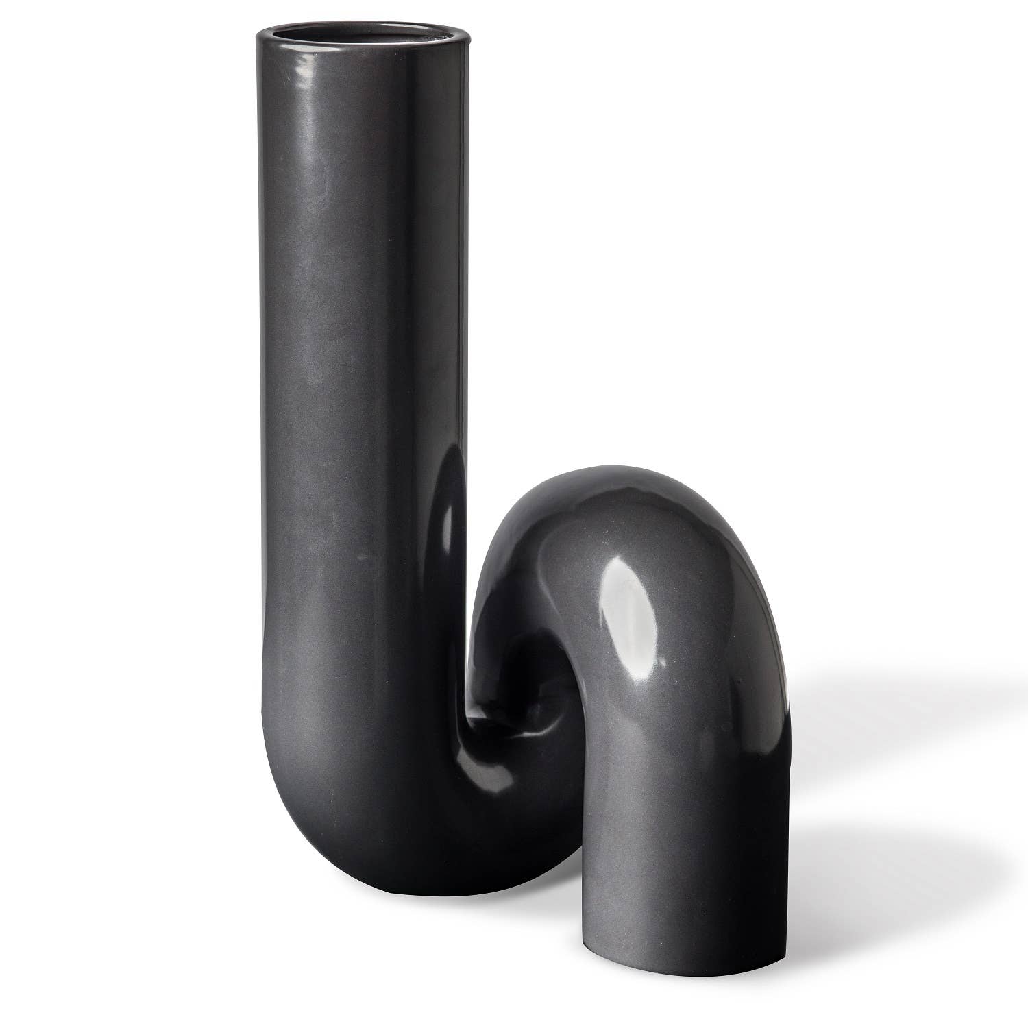 Vase Yourtube Black: Black / CERAMIC - Decor Addict, LLC