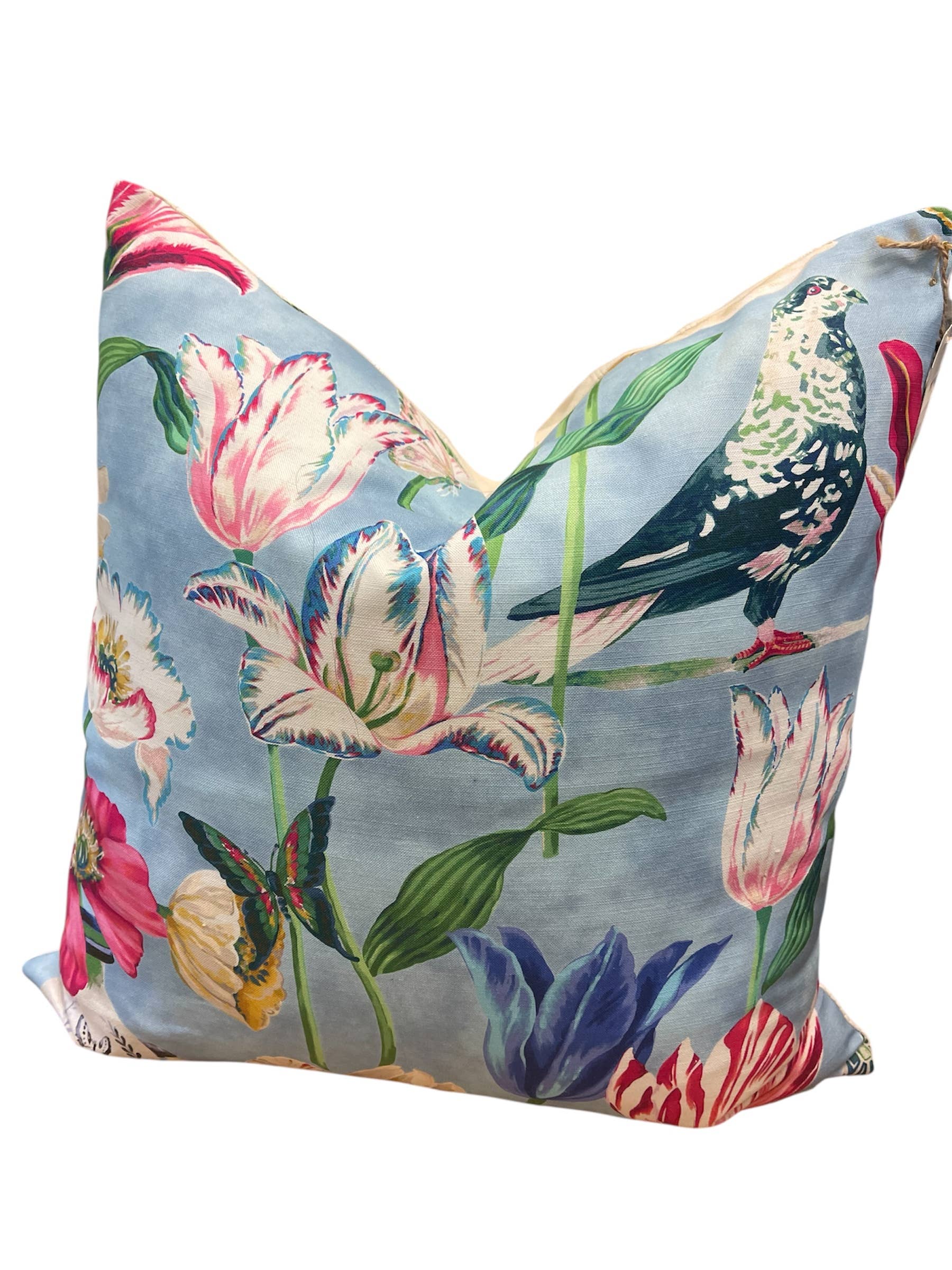 Millicent Floral Throw Pillow with Feather Insert - Decor Addict, LLC