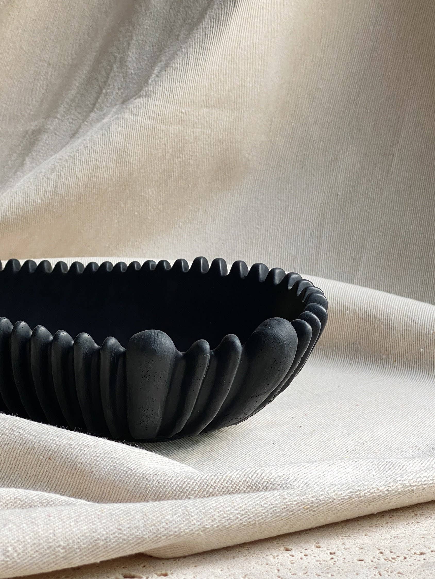 FORMA handmade concrete bowl: Black - Decor Addict, LLC