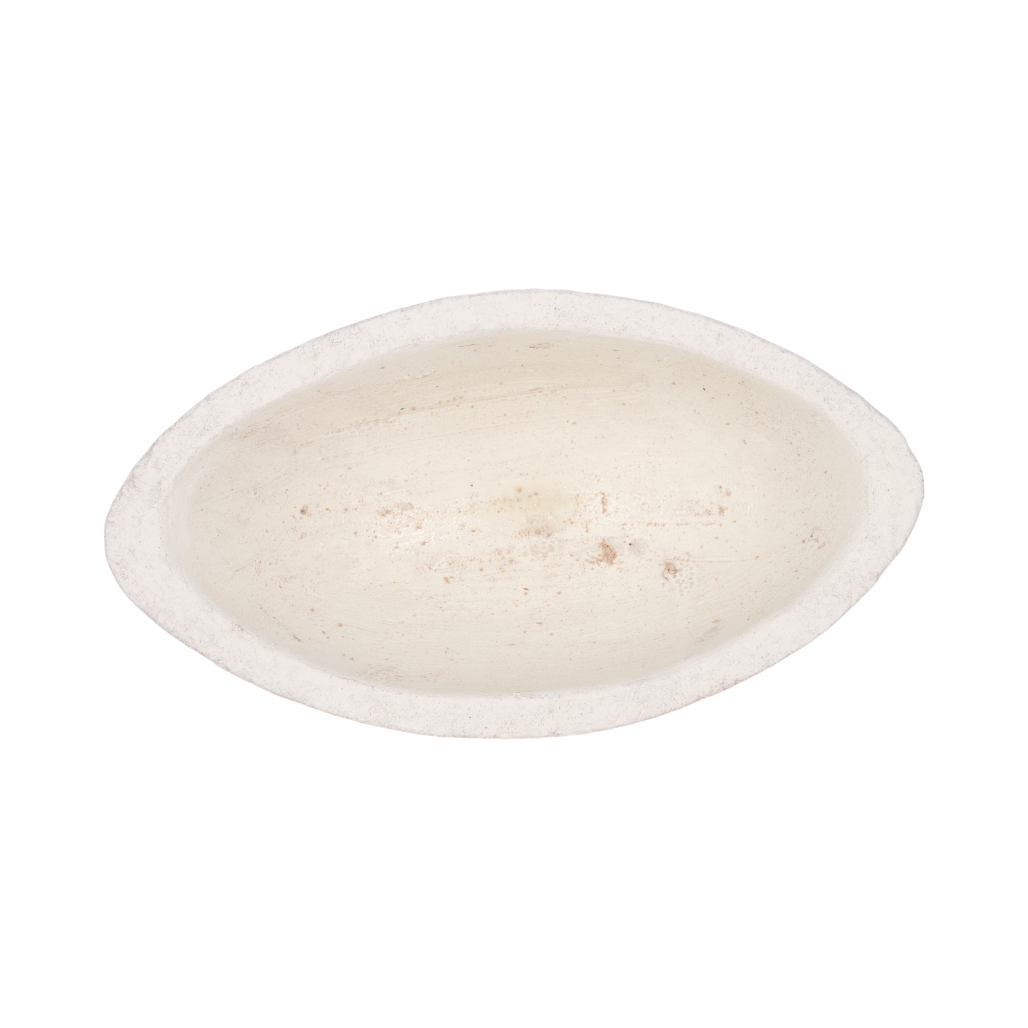 10" Tapered Bowl Rough Finish, White - Decor Addict, LLC