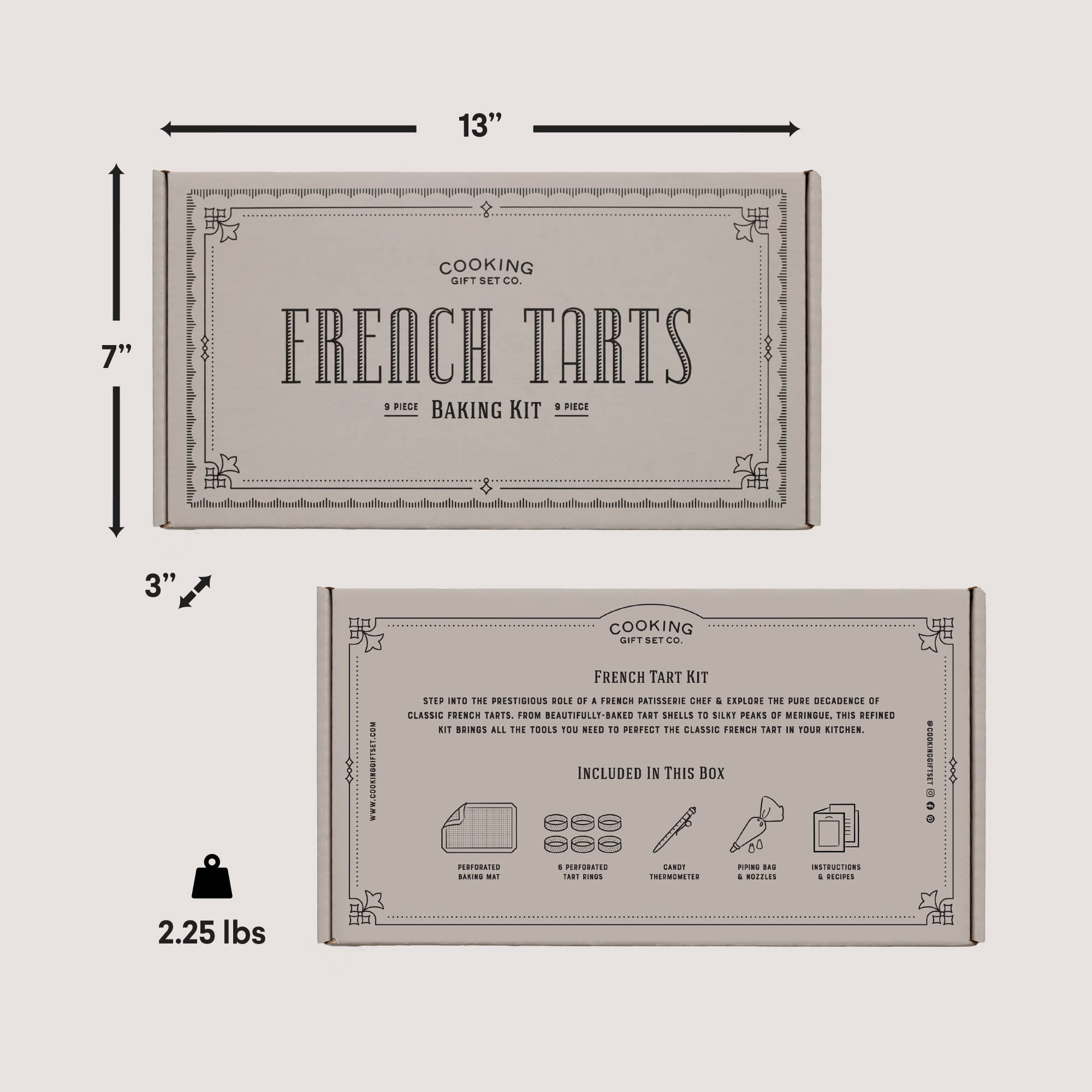 French Tart Baking Kit | Cake Decorating Tools | Unique Gift - Decor Addict, LLC