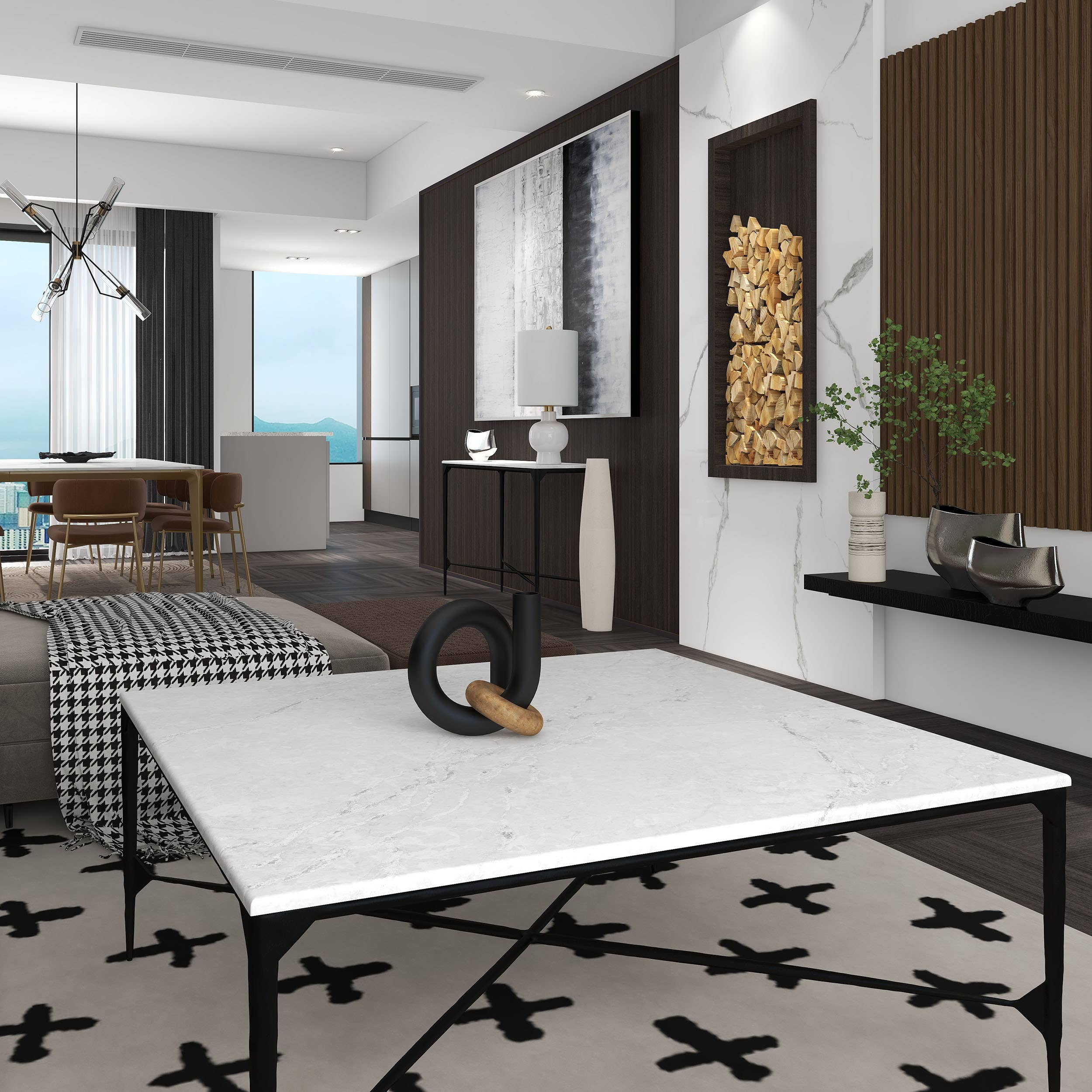 Kaia Decorative Metal Sculpture: Rough Gold/black Finish - Decor Addict, LLC