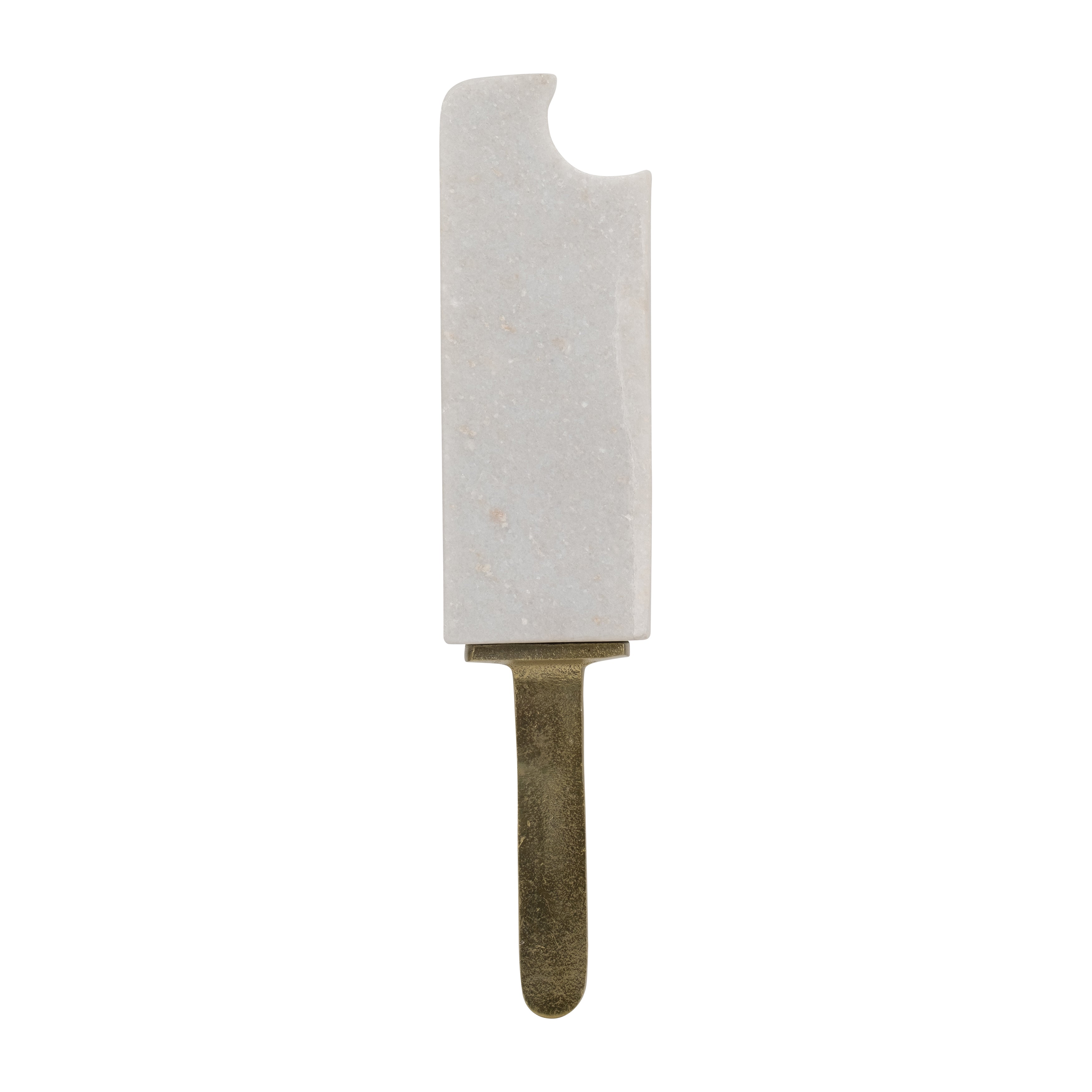 Metal/marble,13",bitten Popsicle Deco,white - Decor Addict, LLC