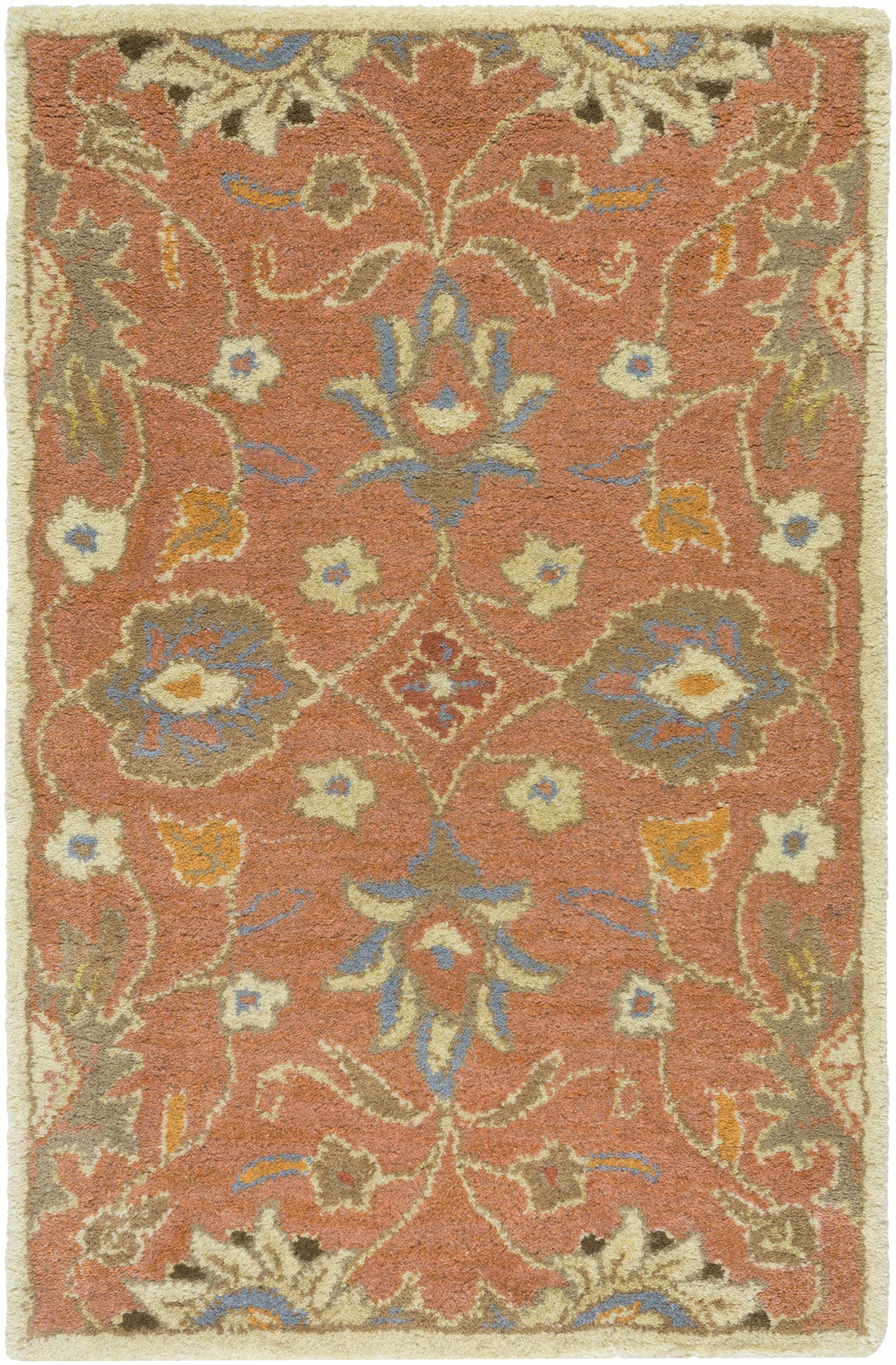Conesus Burnt Orange 1112 Wool Area Rug - Decor Addict, LLC