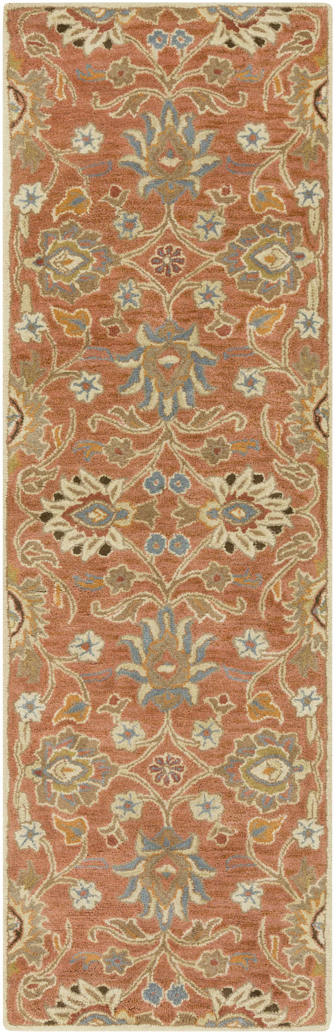 Conesus Burnt Orange 1112 Wool Area Rug - Decor Addict, LLC