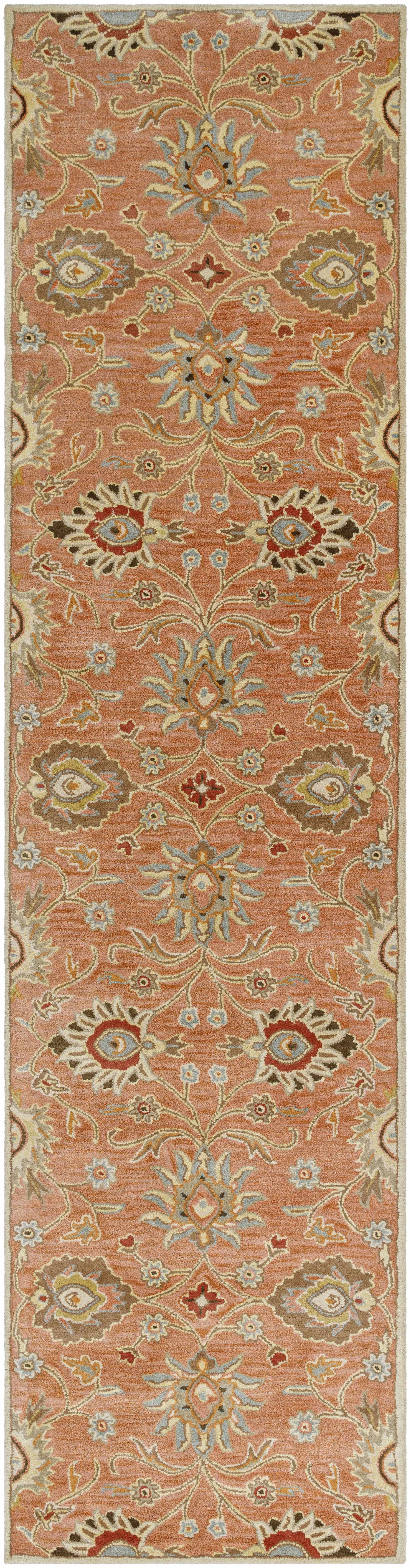 Conesus Burnt Orange 1112 Wool Area Rug - Decor Addict, LLC