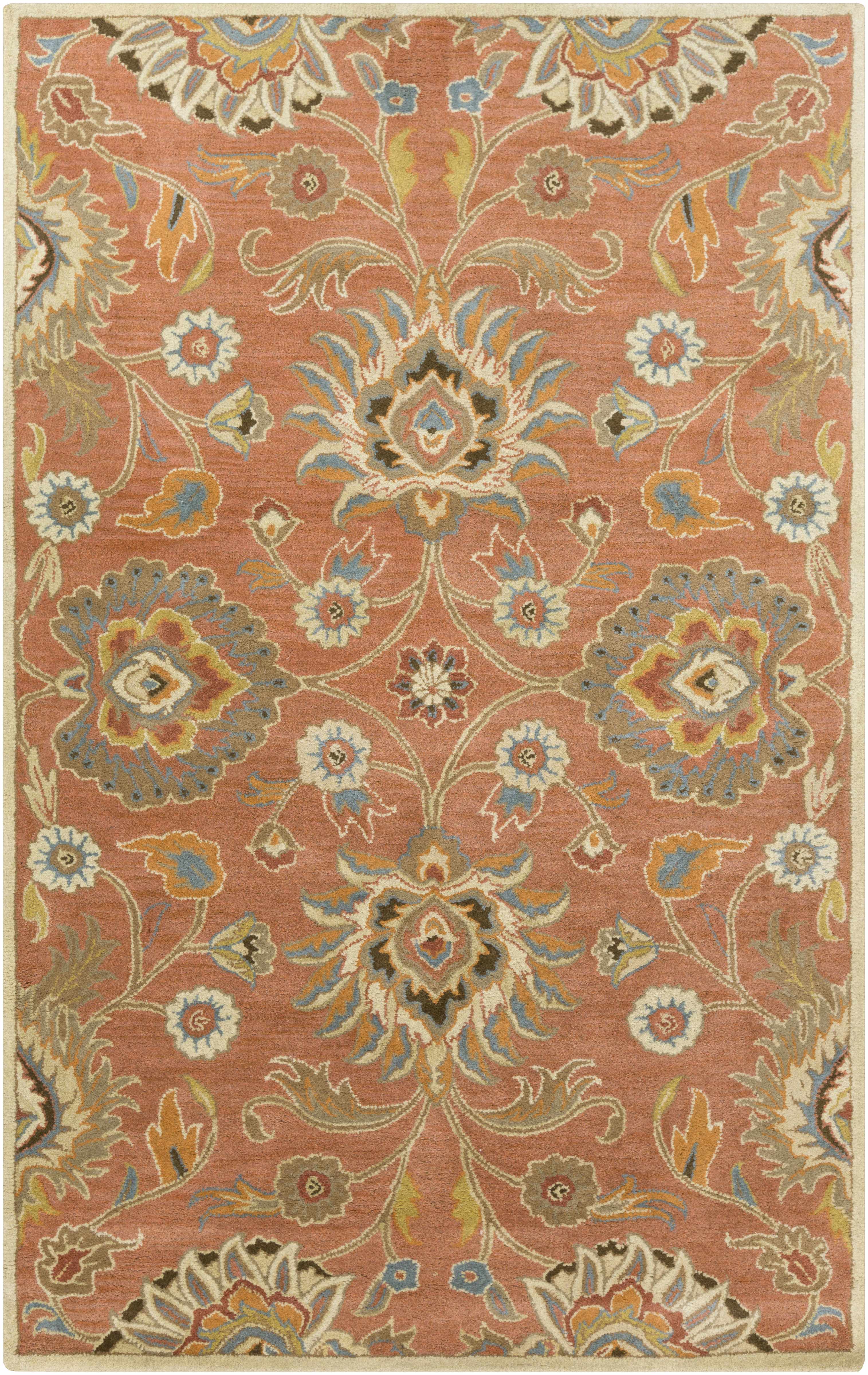 Conesus Burnt Orange 1112 Wool Area Rug - Decor Addict, LLC