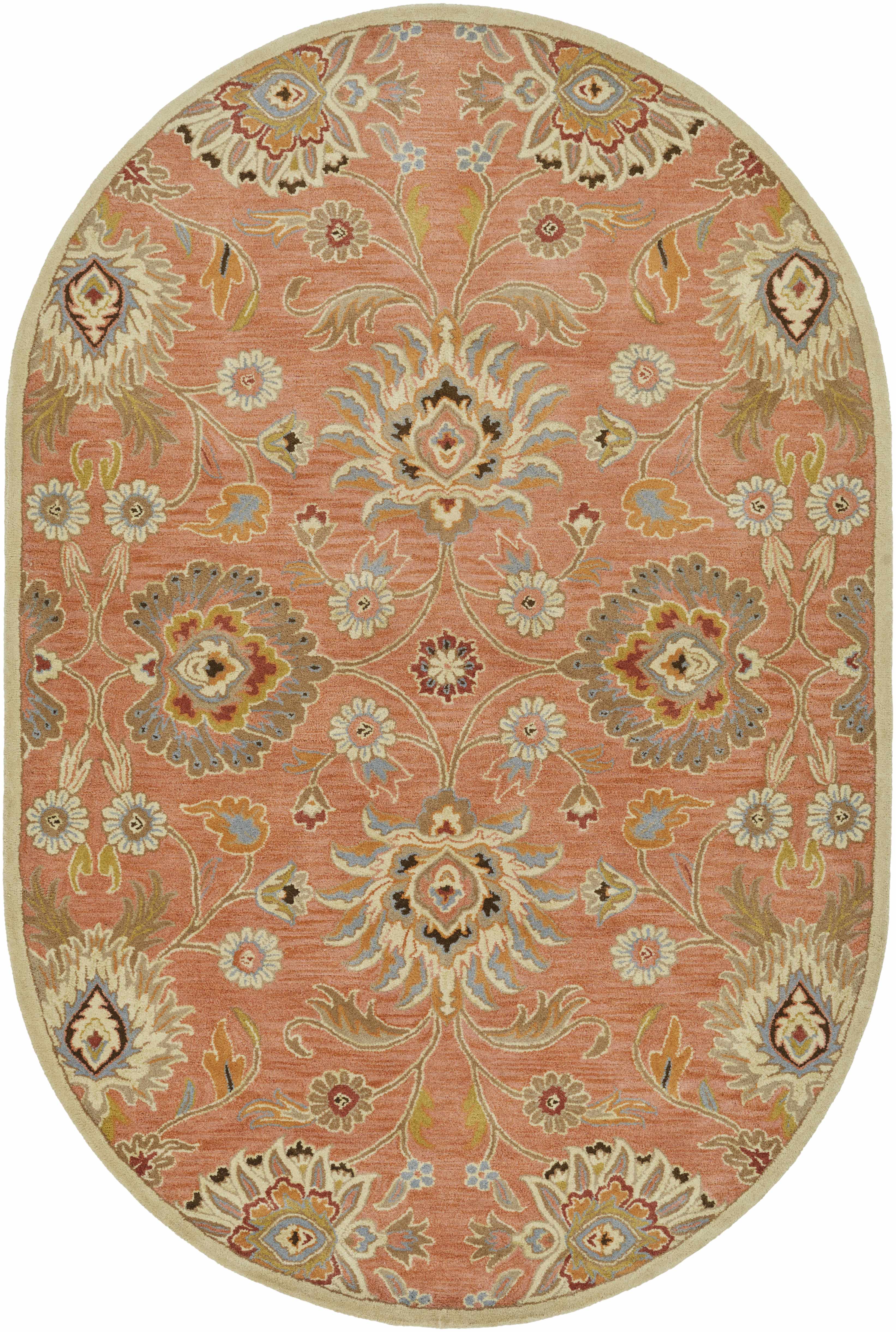 Conesus Burnt Orange 1112 Wool Area Rug - Decor Addict, LLC