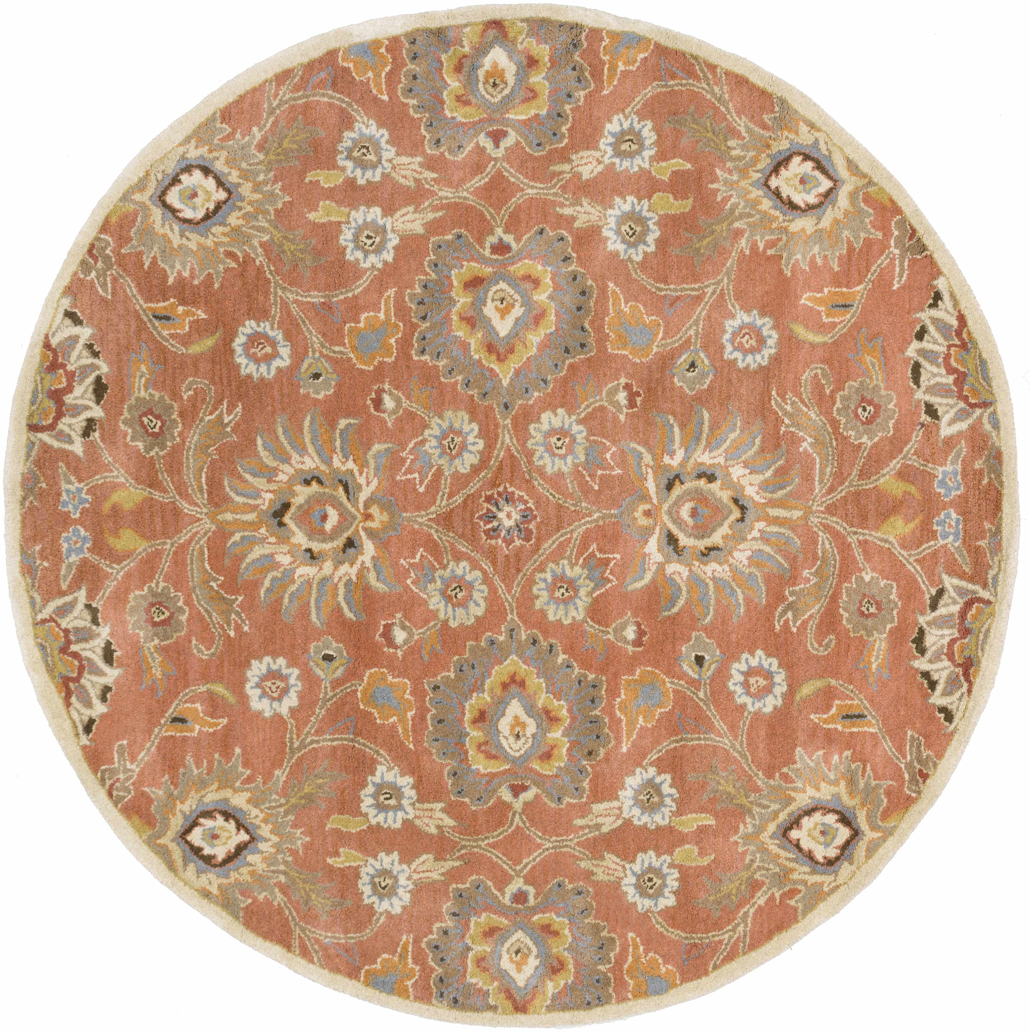 Conesus Burnt Orange 1112 Wool Area Rug - Decor Addict, LLC