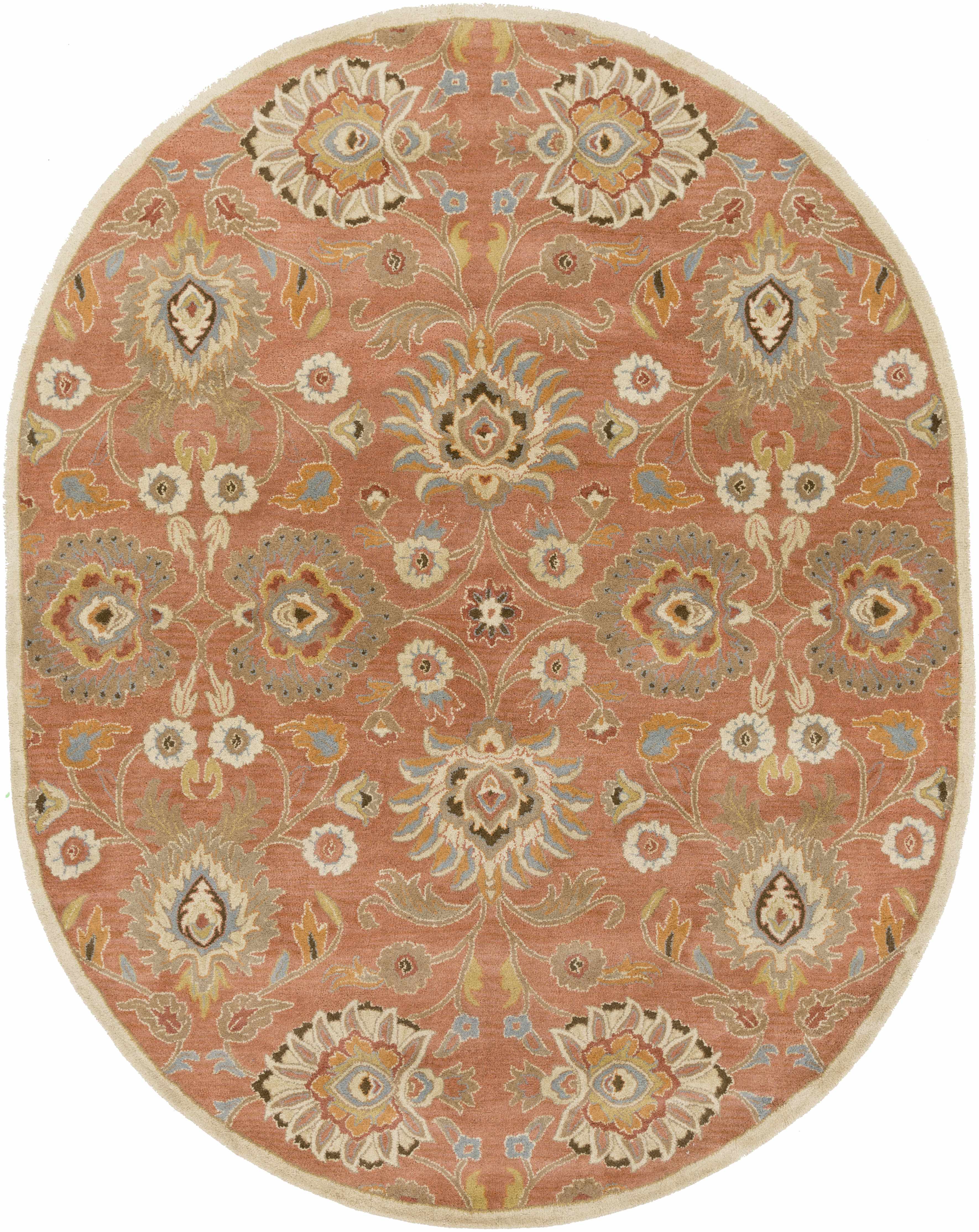 Conesus Burnt Orange 1112 Wool Area Rug - Decor Addict, LLC