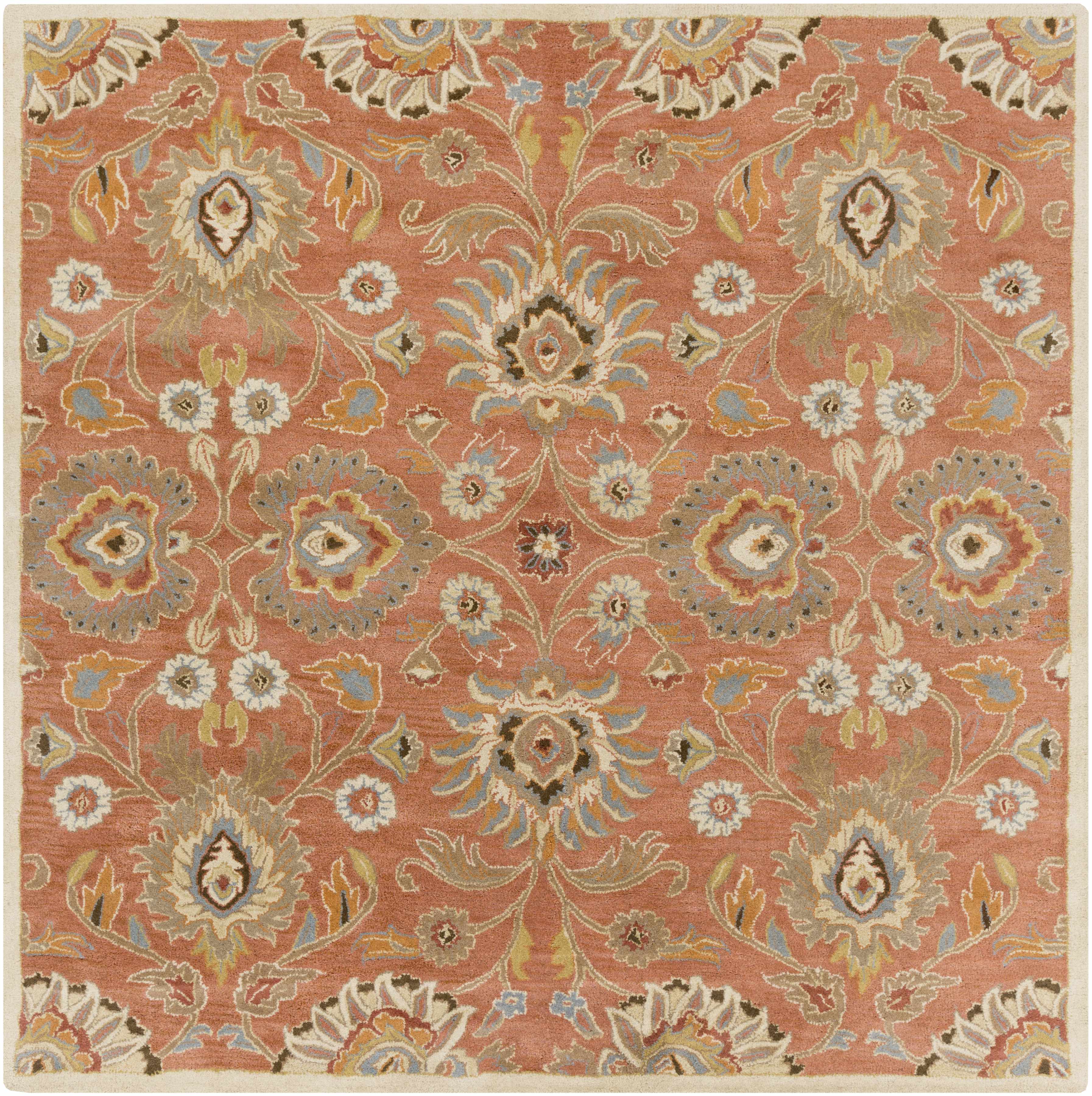 Conesus Burnt Orange 1112 Wool Area Rug - Decor Addict, LLC