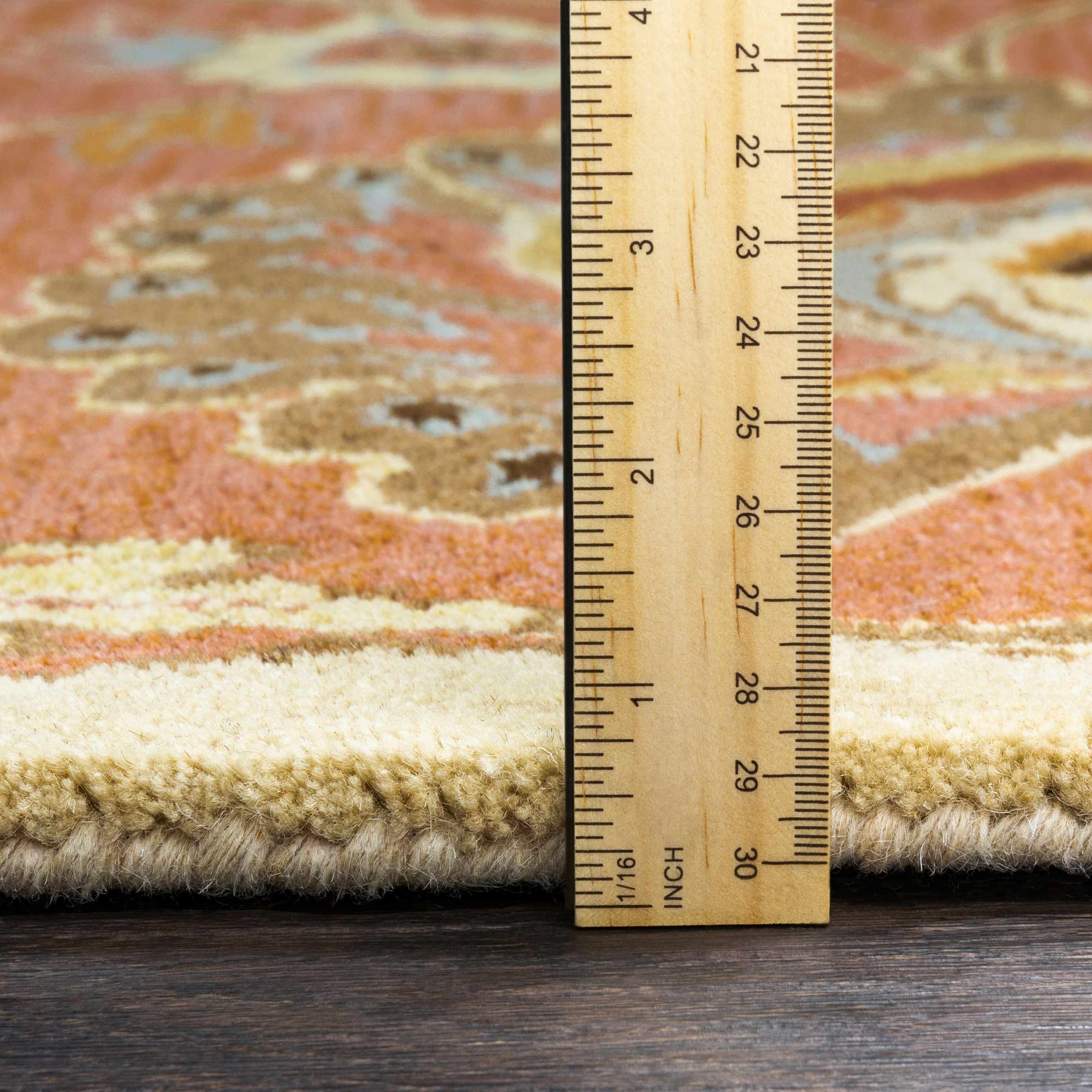 Conesus Burnt Orange 1112 Wool Area Rug - Decor Addict, LLC