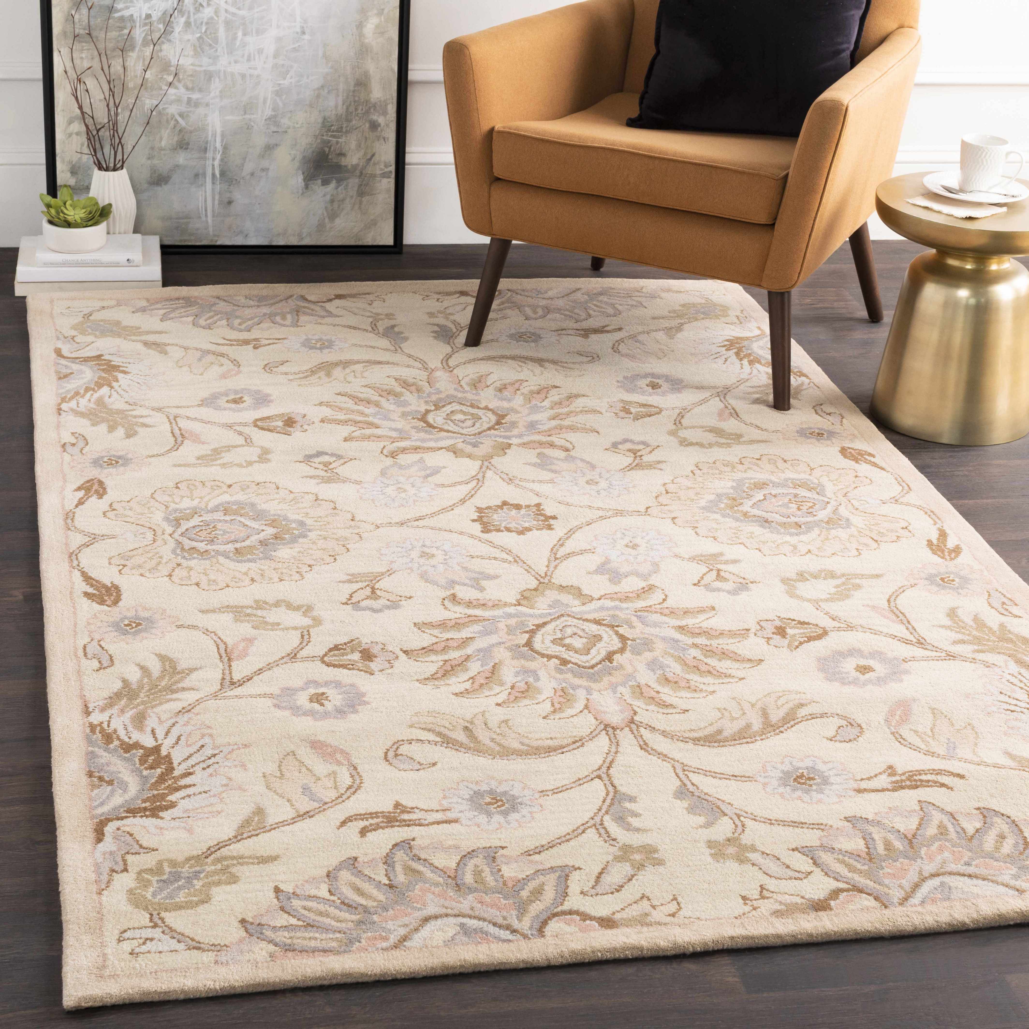 Conesus Hand Tufted Ivory 1109 Wool Rug - Decor Addict, LLC