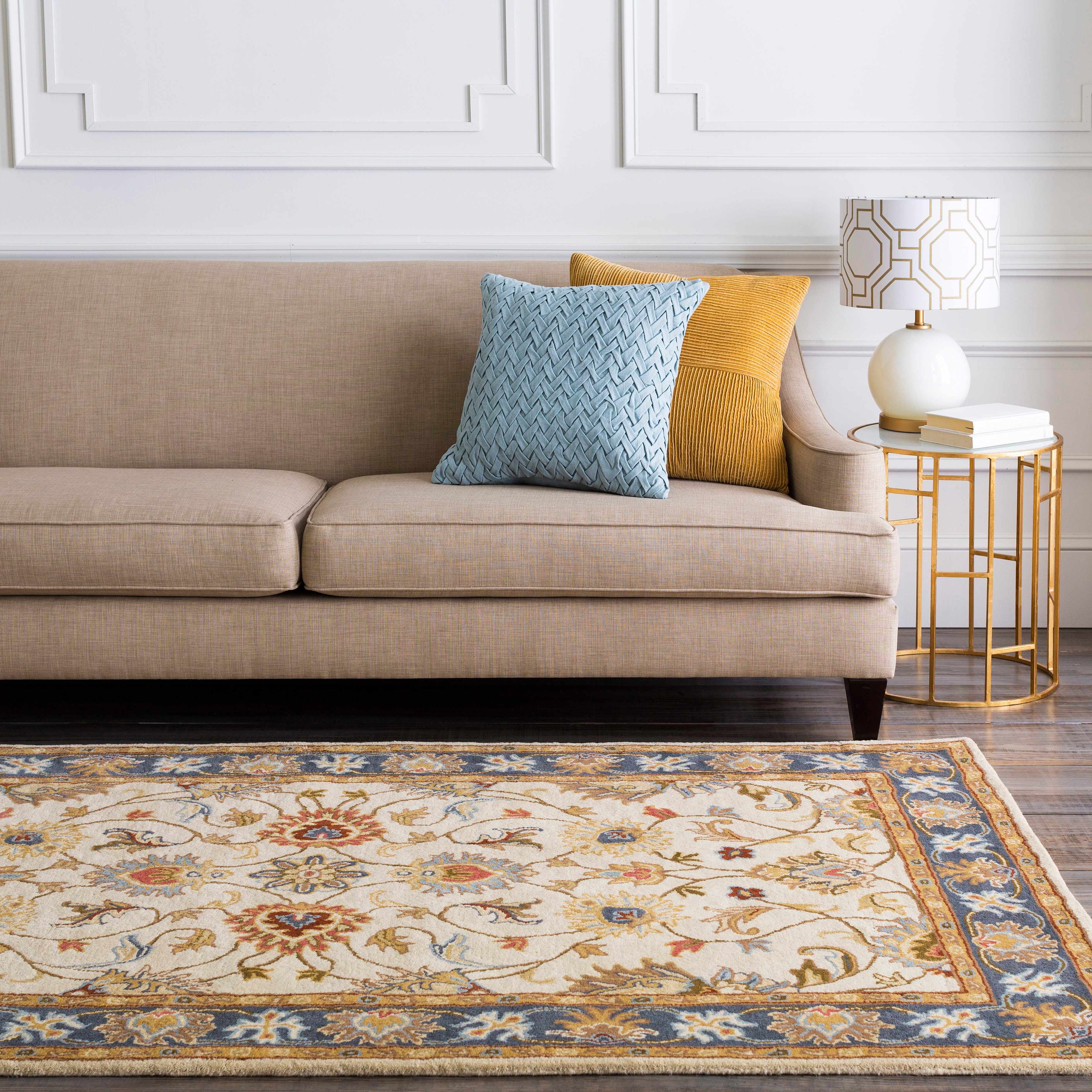 Cherryfield 1125 Yellow&Sage Wool Rug - Decor Addict, LLC
