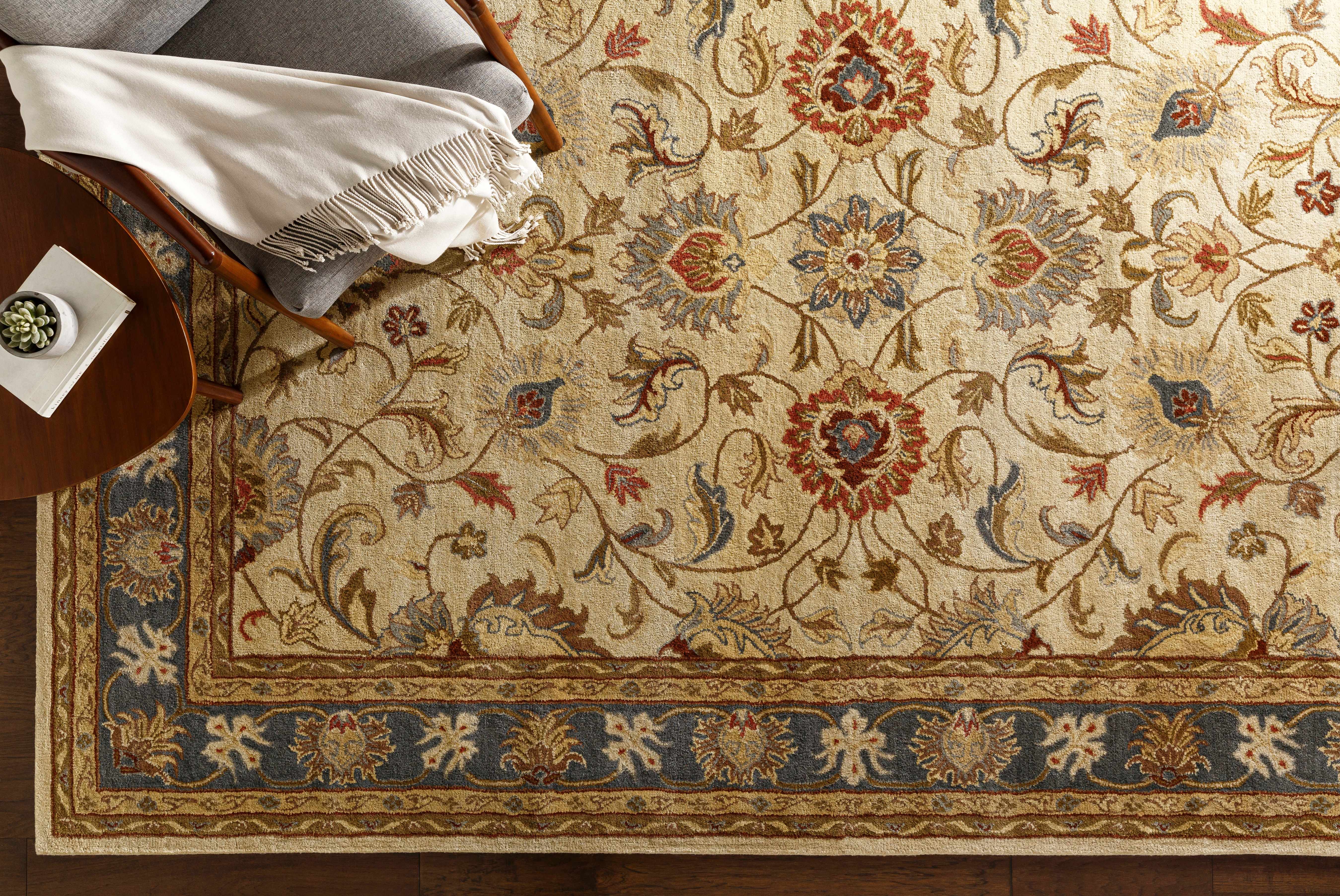 Cherryfield 1125 Yellow&Sage Wool Rug - Decor Addict, LLC