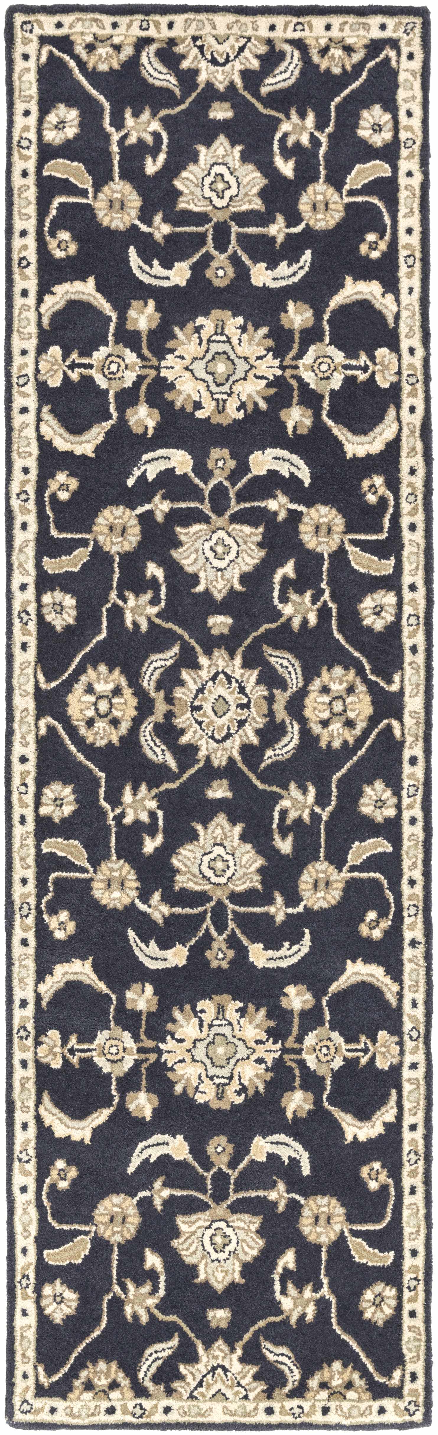 Copen Black Floral Wool Rug - Decor Addict, LLC