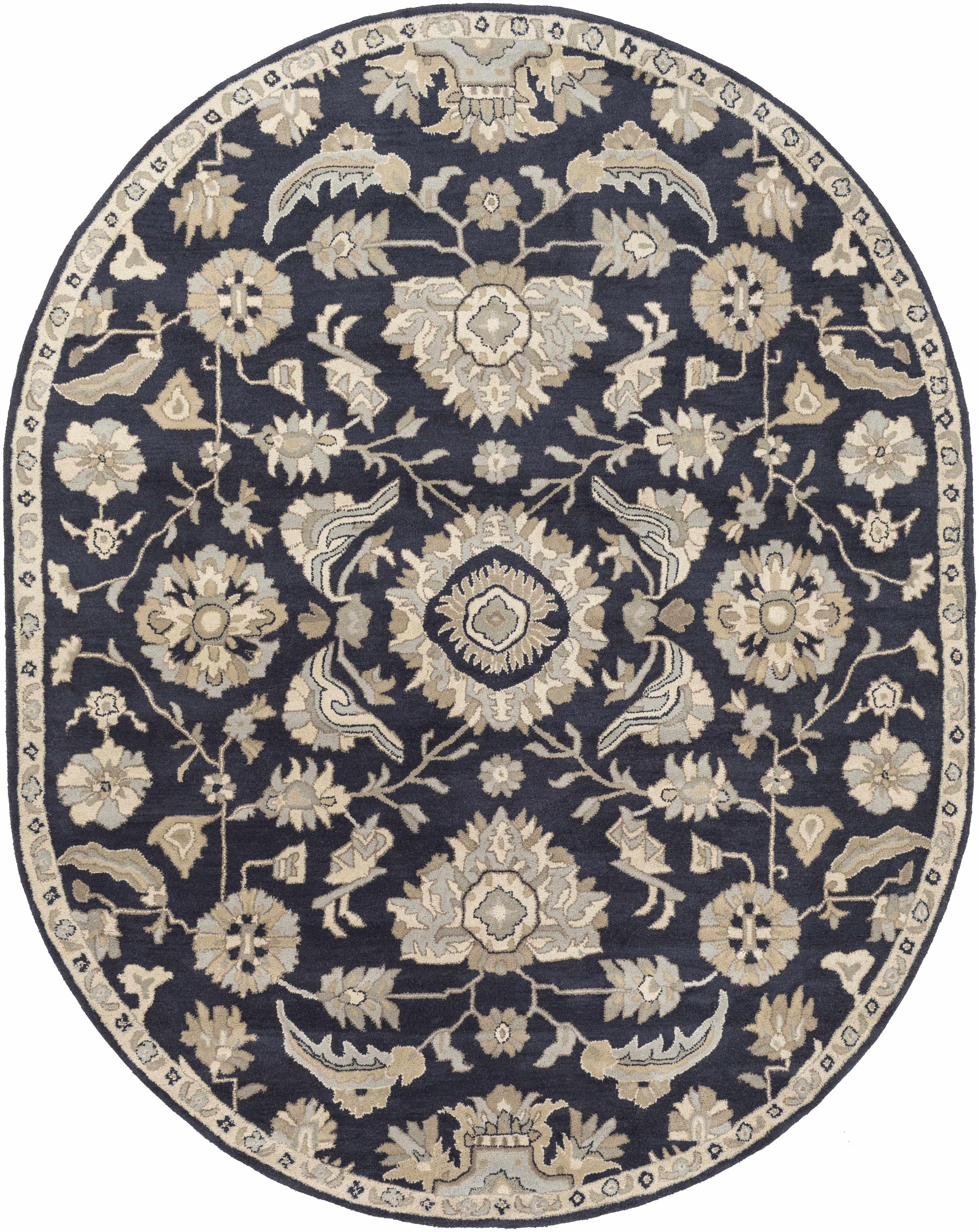 Copen Black Floral Wool Rug - Decor Addict, LLC