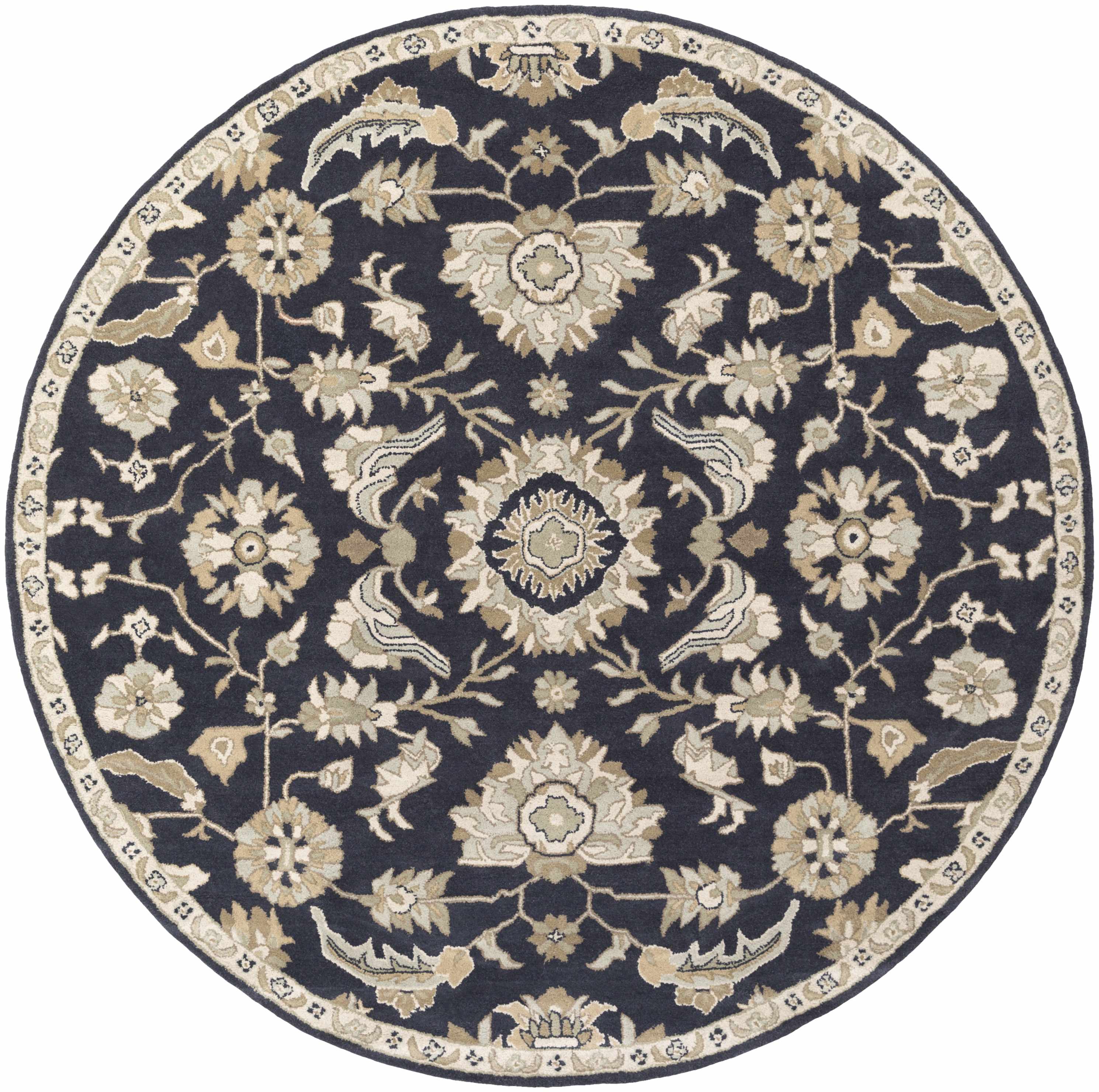 Copen Black Floral Wool Rug - Decor Addict, LLC