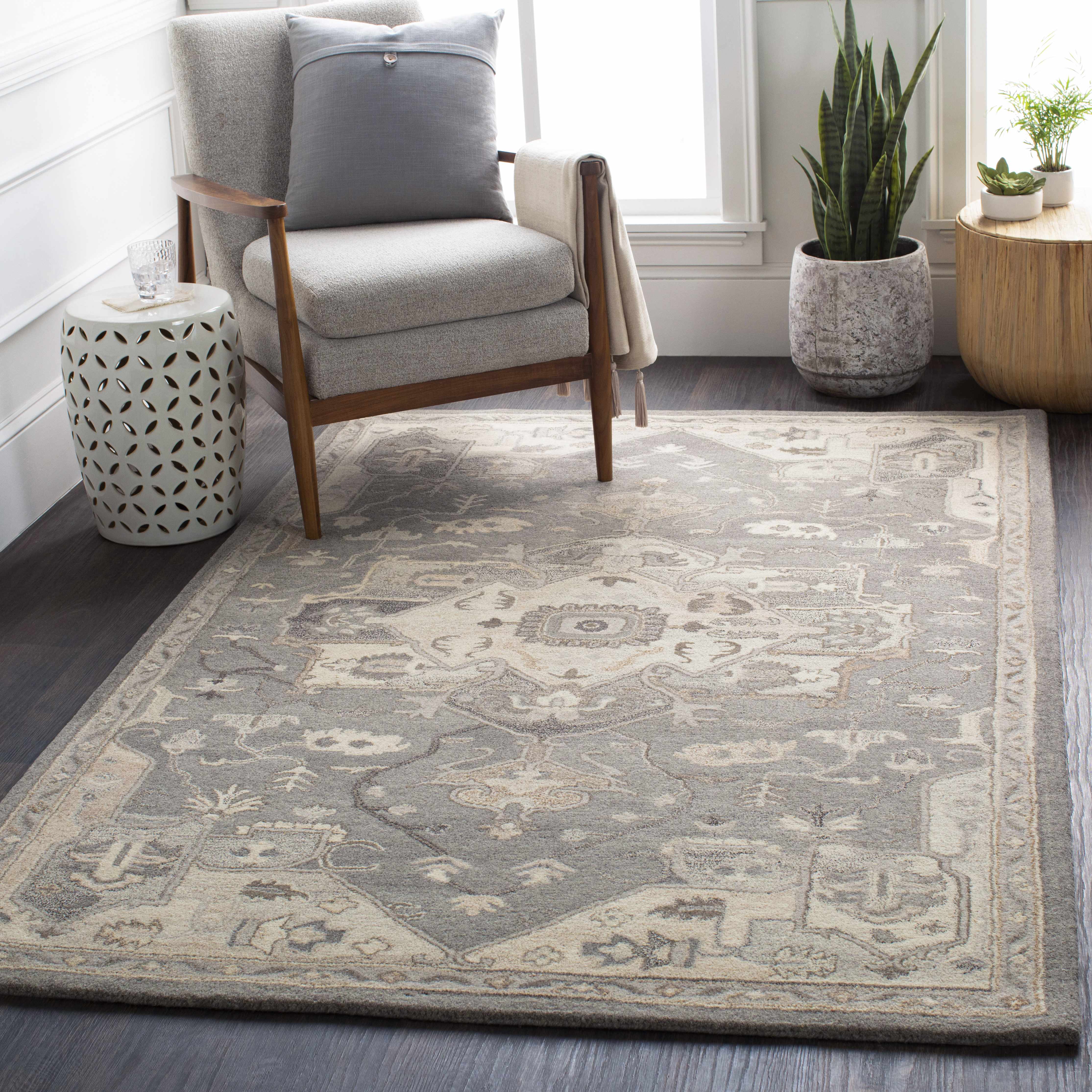 Broomfield Hand Tufted Taupe 1196 Area Rug - Decor Addict, LLC
