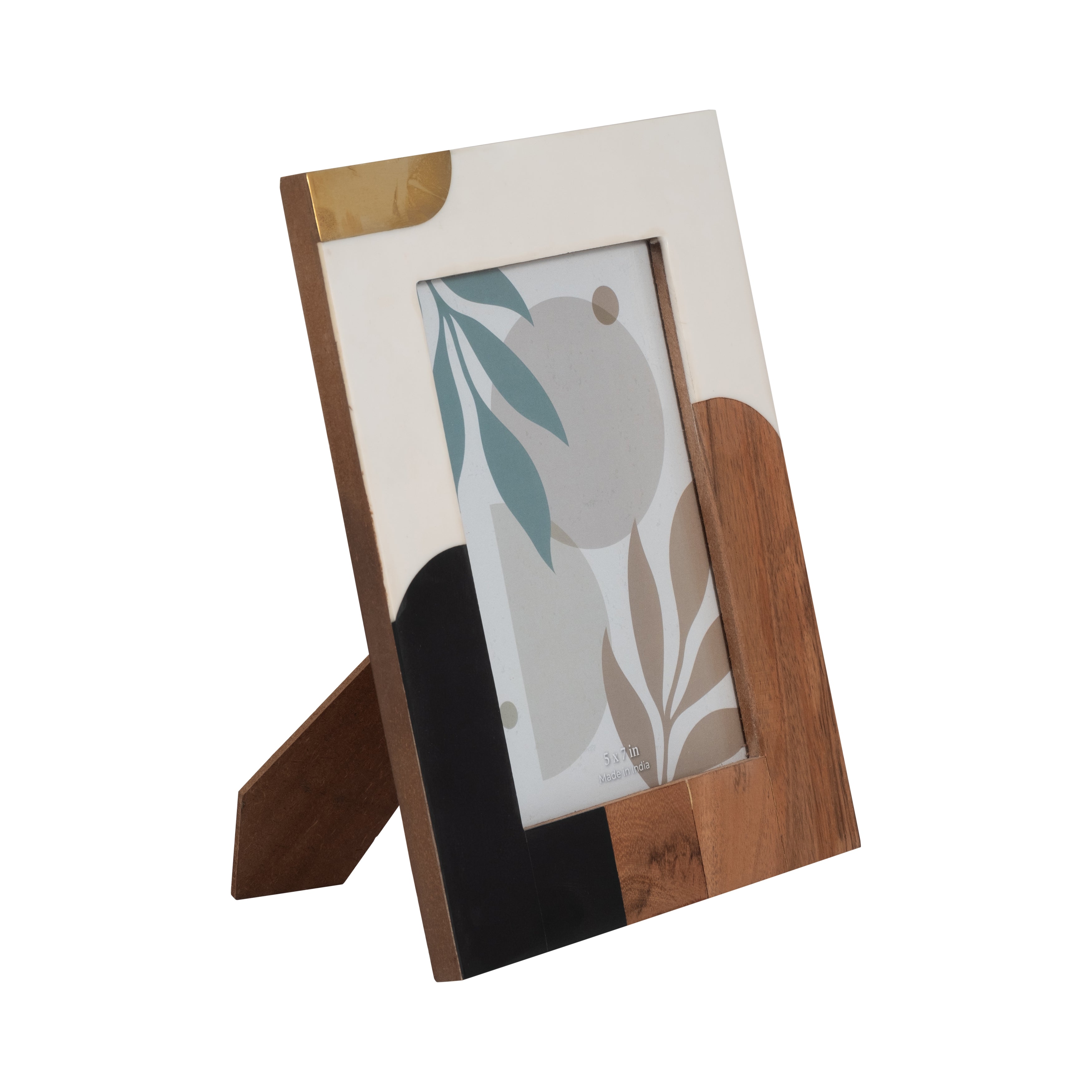 Resin, 5x7 Mid-century Photo Frame, Multi - Decor Addict, LLC