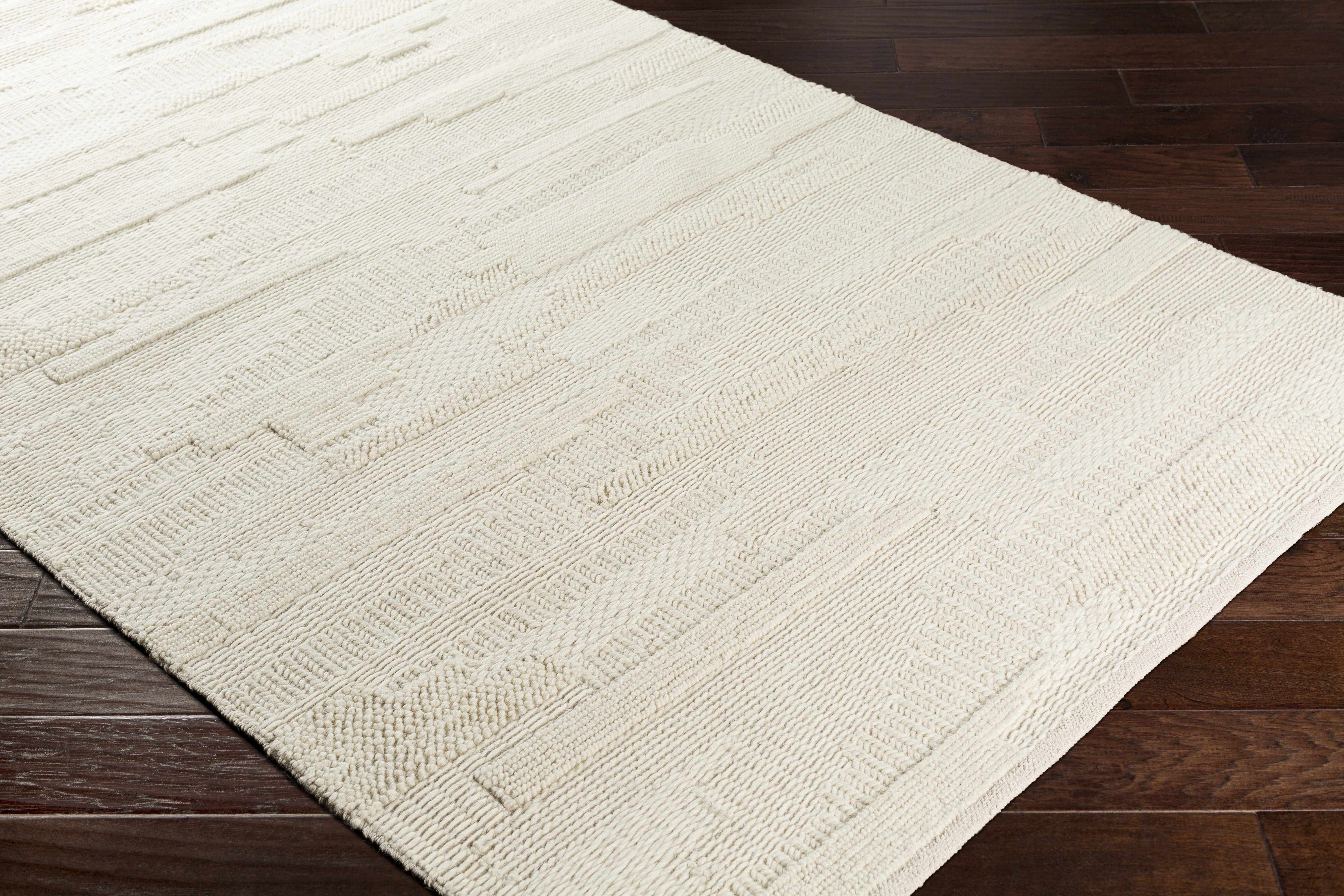 Cypress Cream Textured Wool Rug - Decor Addict, LLC