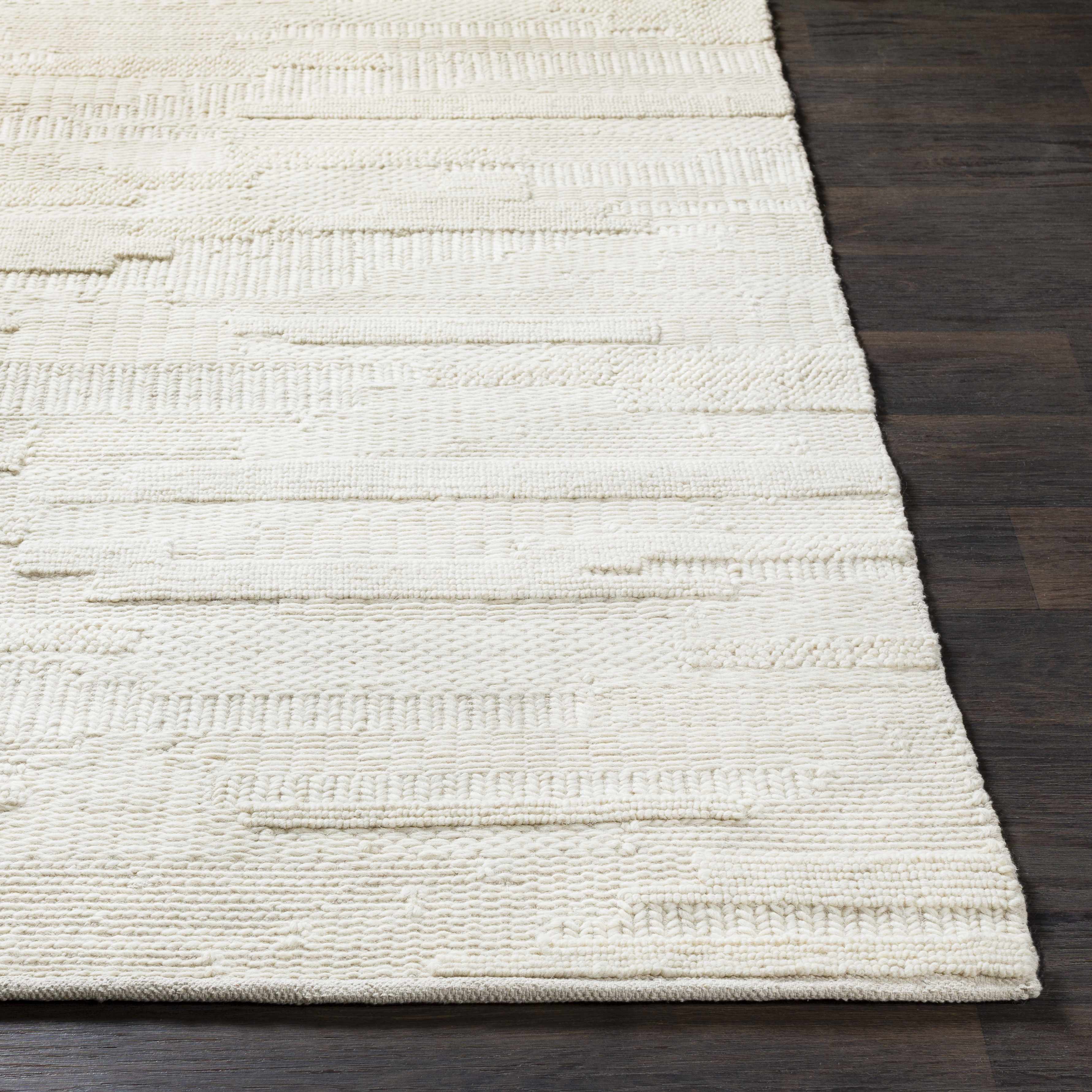 Cypress Cream Textured Wool Rug - Decor Addict, LLC