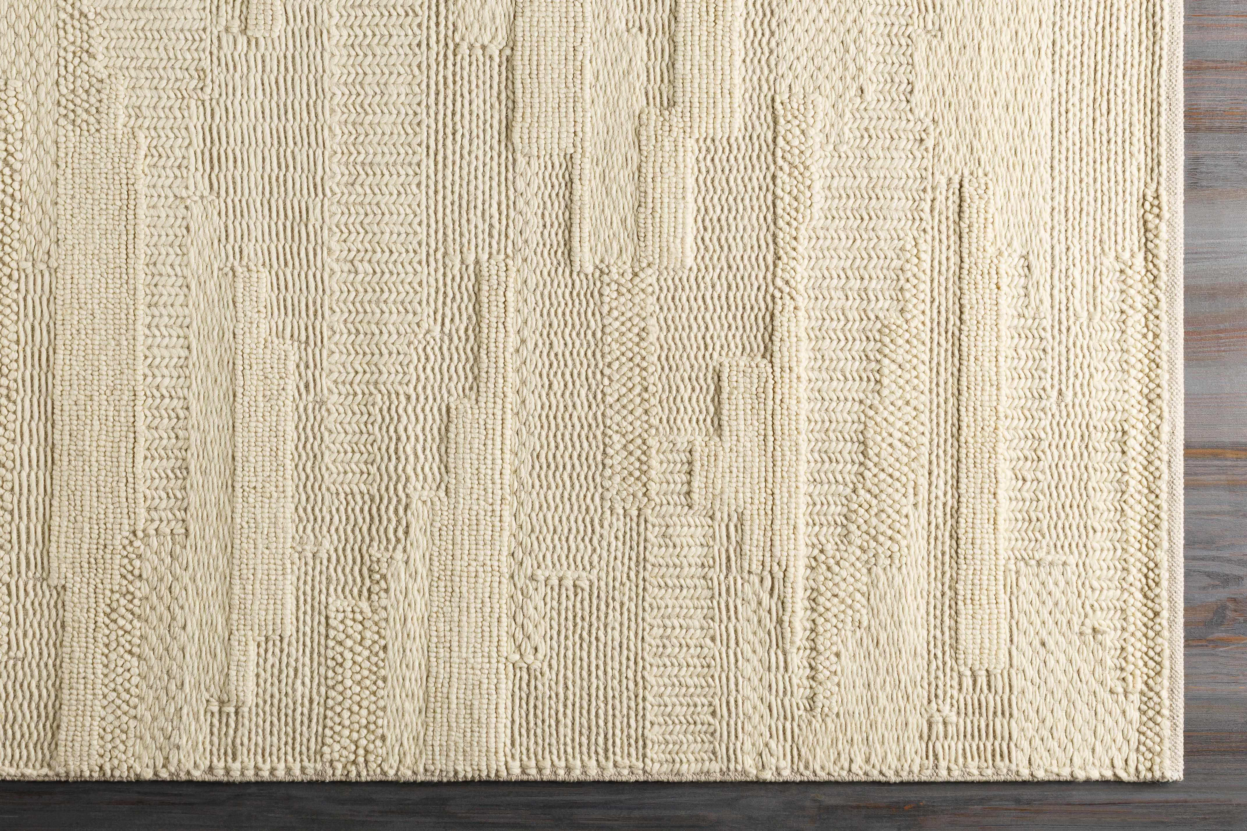 Cypress Cream Textured Wool Rug - Decor Addict, LLC