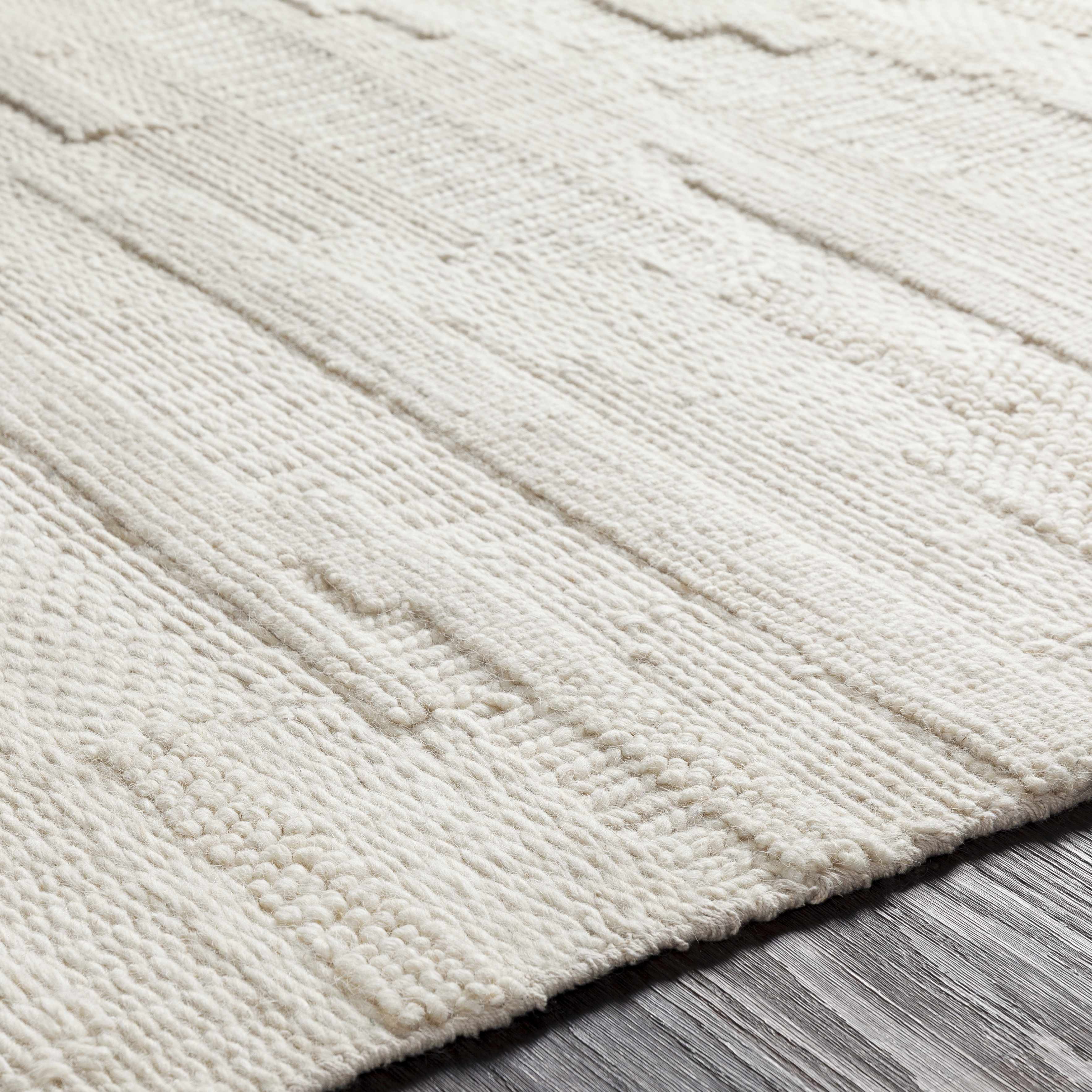 Cypress Cream Textured Wool Rug - Decor Addict, LLC