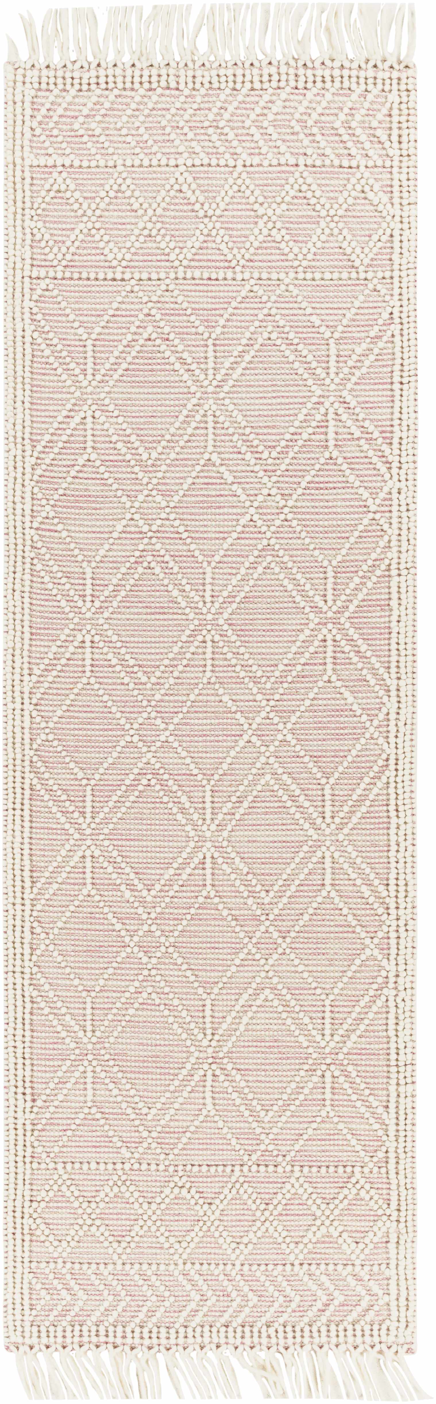 Ramsbury Pink Trellis Wool Rug - Decor Addict, LLC