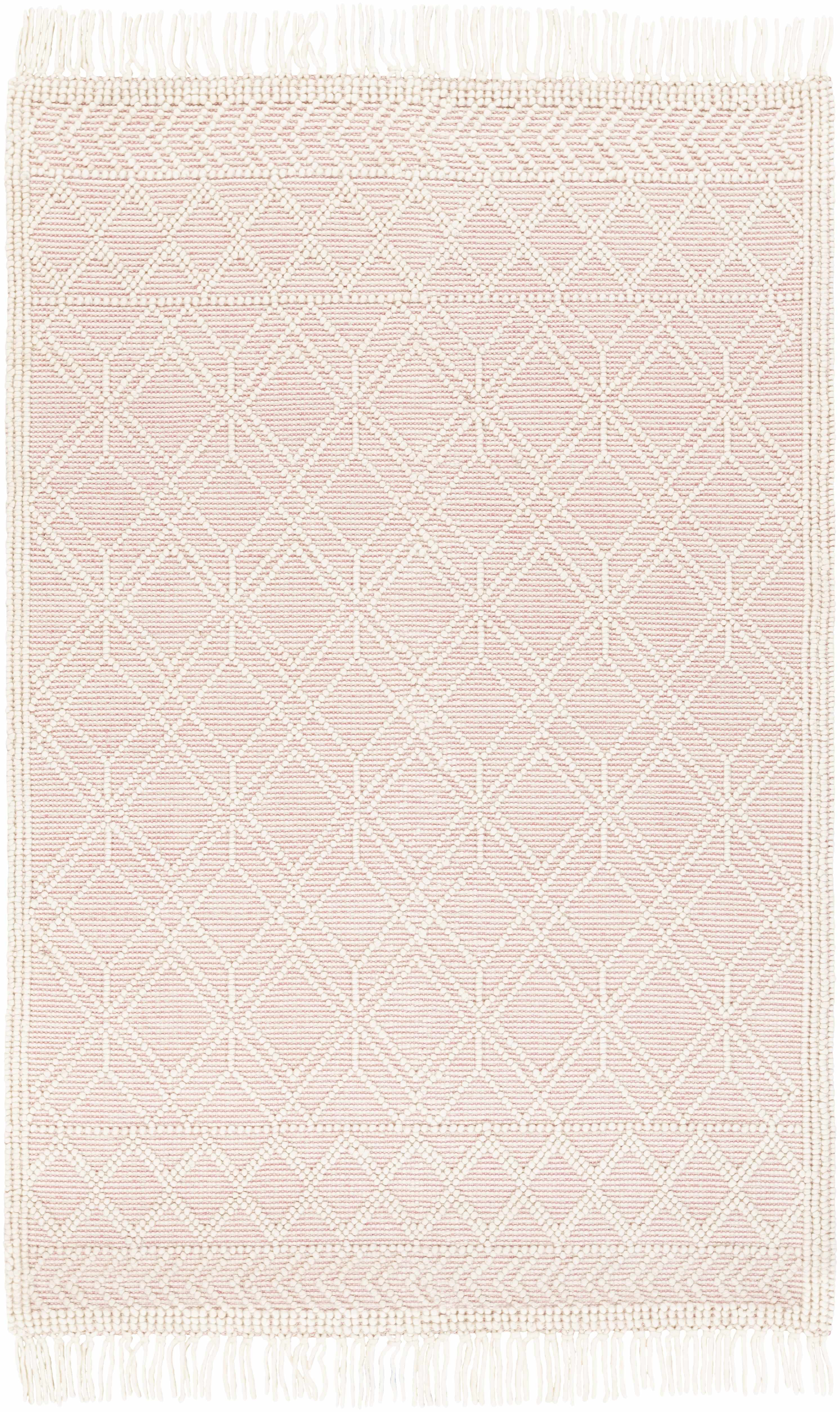 Ramsbury Pink Trellis Wool Rug - Decor Addict, LLC