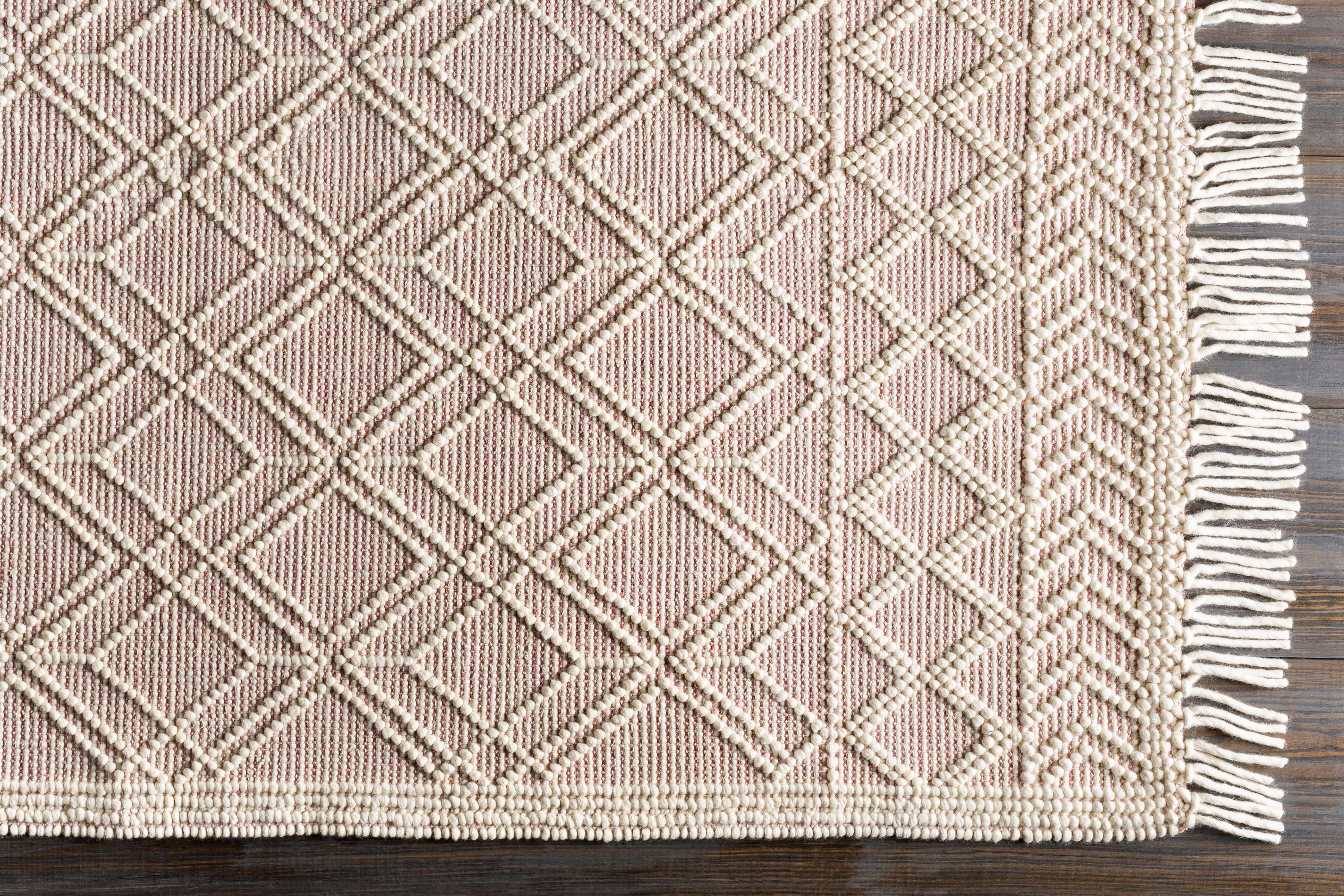 Ramsbury Pink Trellis Wool Rug - Decor Addict, LLC