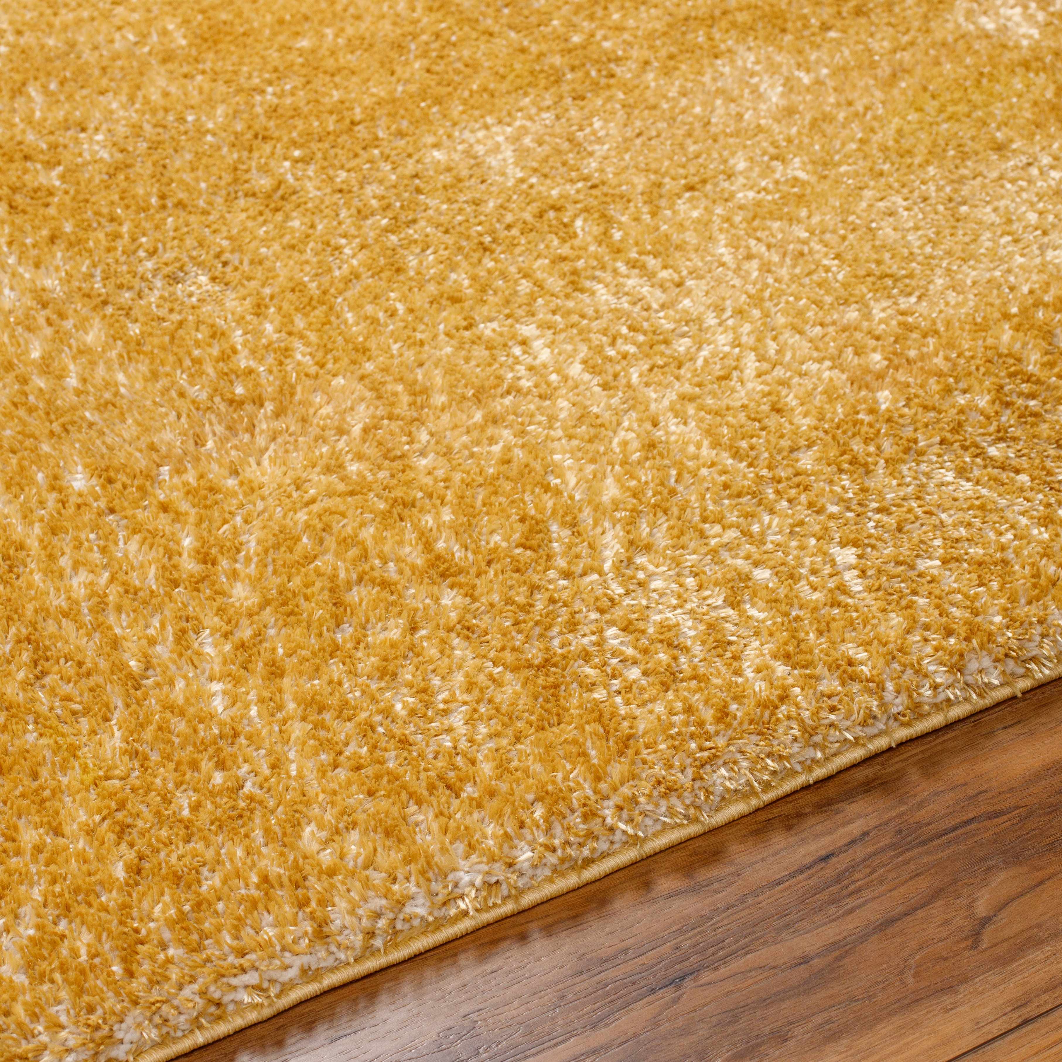 Heavenly Solid Mustard Plush Rug - Decor Addict, LLC