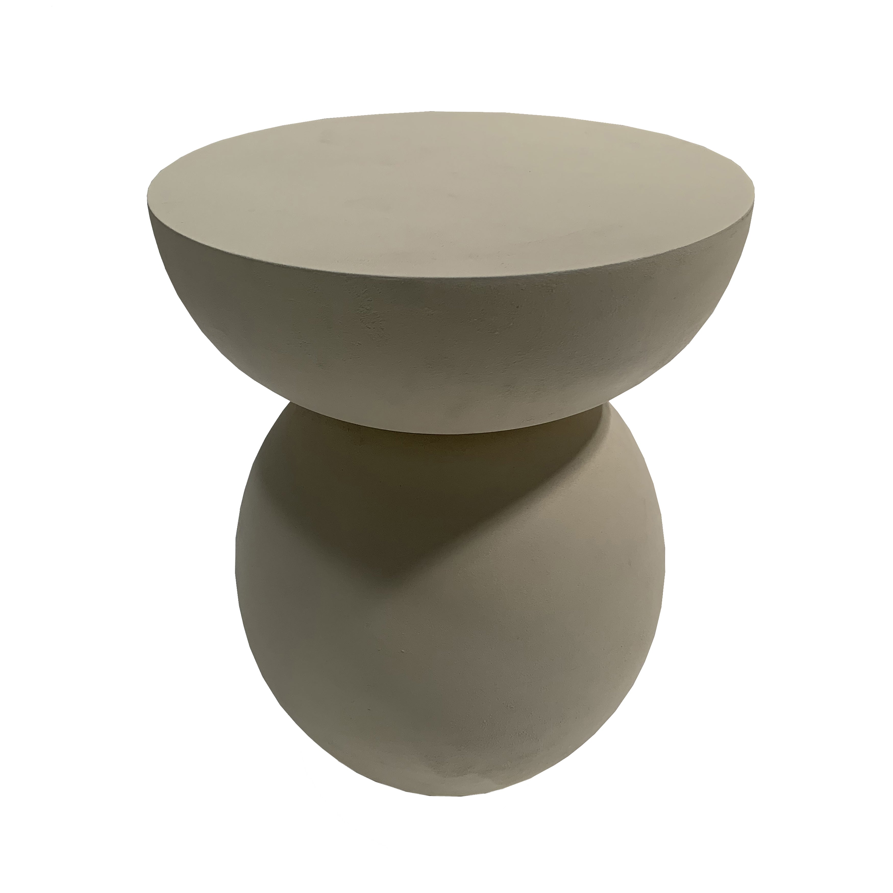 Wood, 19" Sphere Accent Table, Antique White - Decor Addict, LLC
