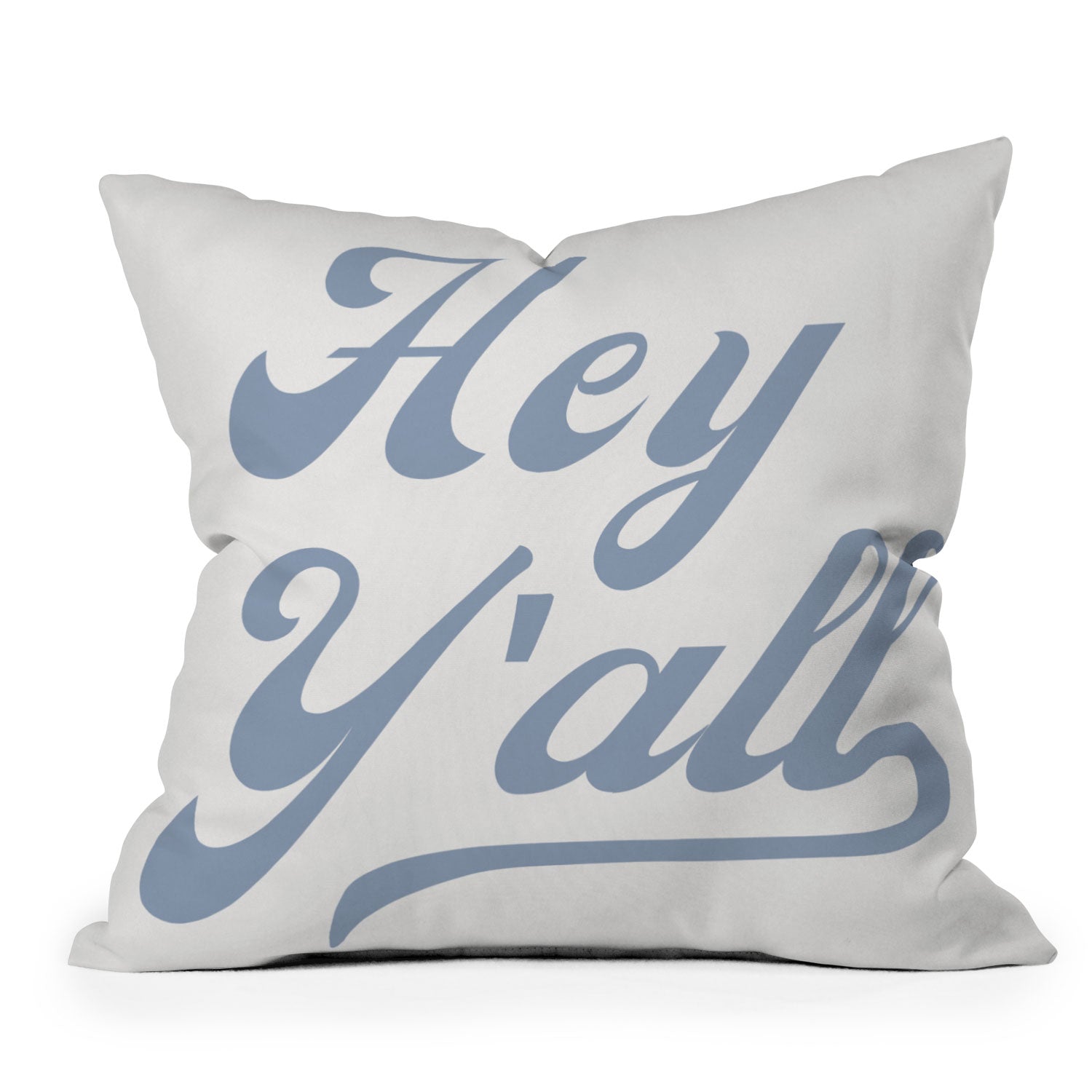 ciaojessa hey yall blue throw pillow - Decor Addict, LLC