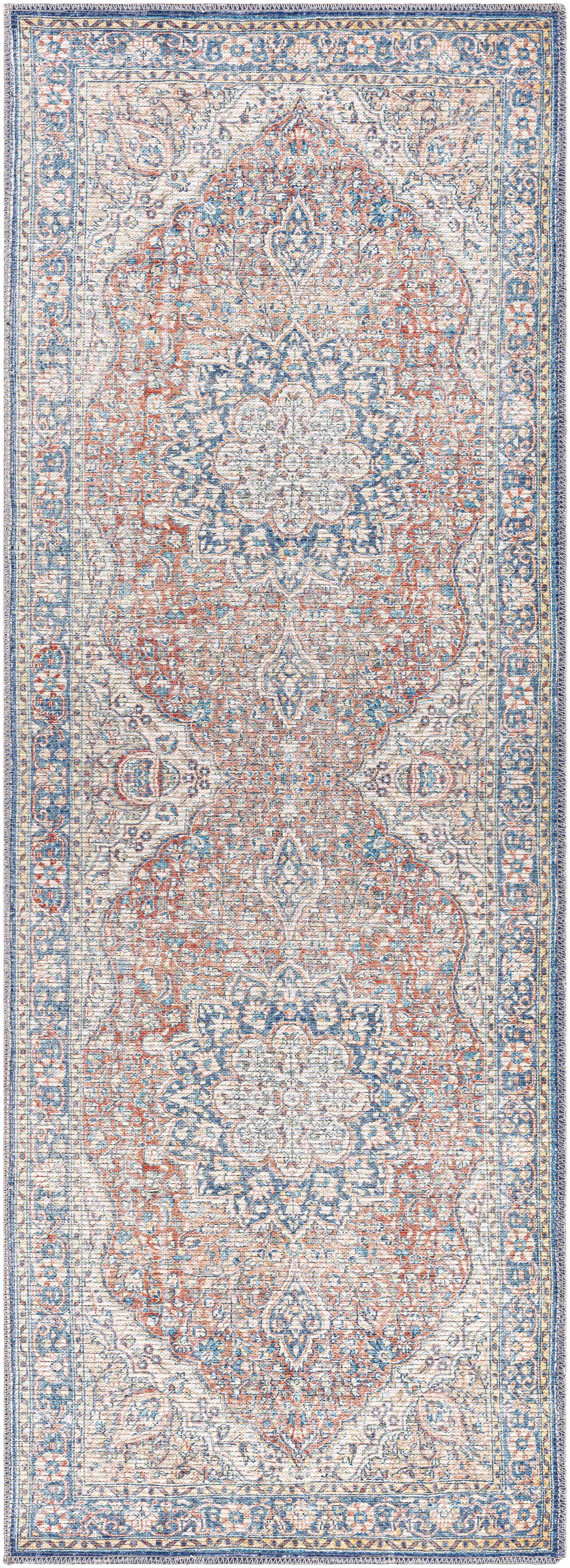 Wacousta Red&Blue Washable Rug - Decor Addict, LLC