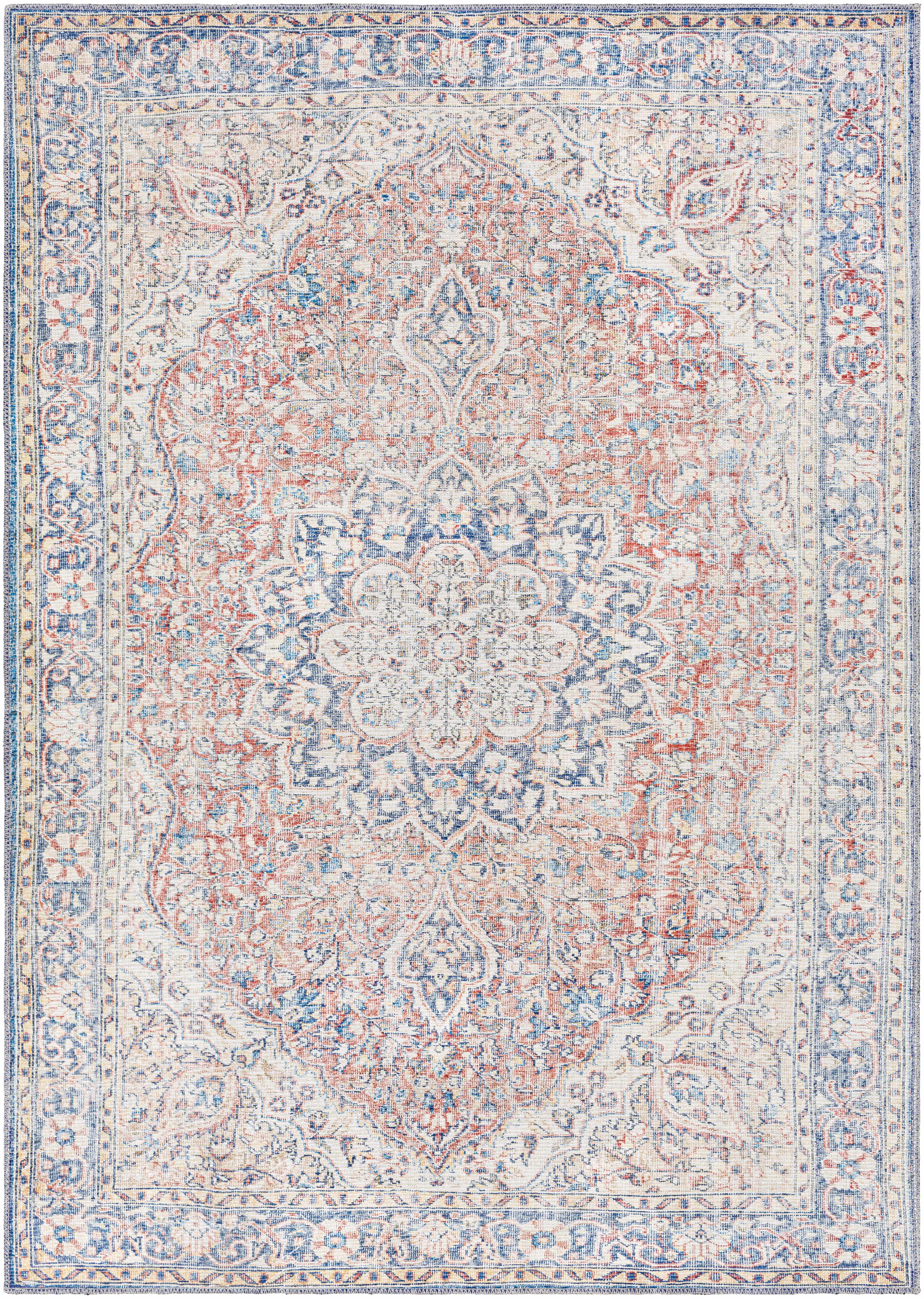 Wacousta Red&Blue Washable Rug - Decor Addict, LLC