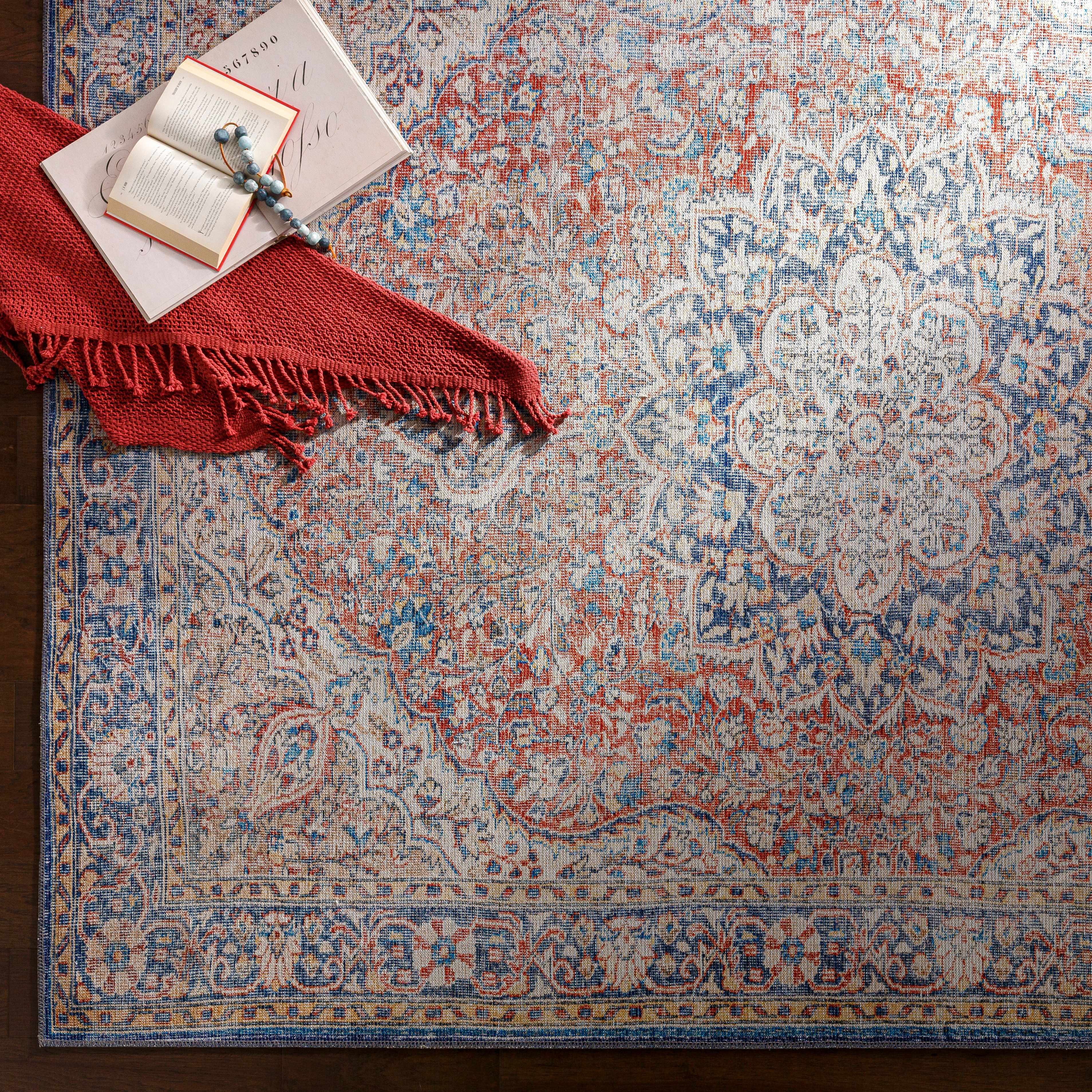 Wacousta Red&Blue Washable Rug - Decor Addict, LLC