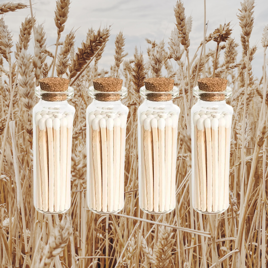 Matches Scented | Incense Match Stick Glass Jar Aromatherapy: OCEAN - Decor Addict, LLC