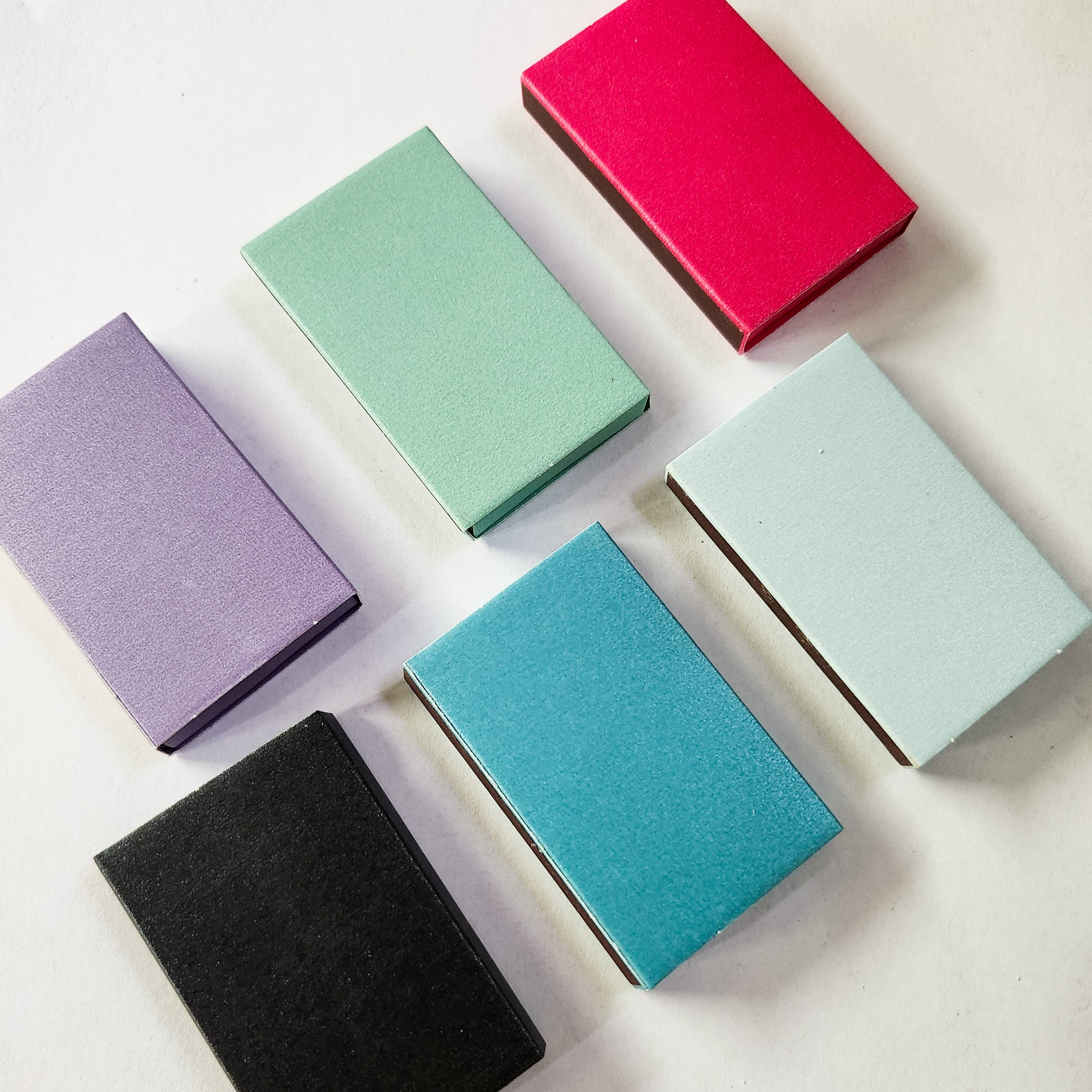 Iridescent Color Matchbox with White Matchsticks: Iridescent Black - Decor Addict, LLC