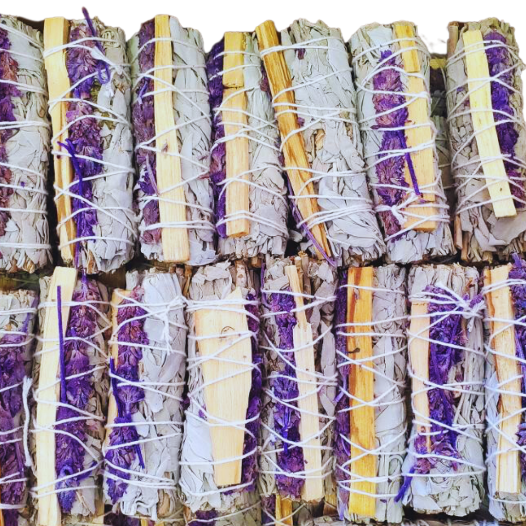 Lavender + Palo Santo Smudge Sticks | Relax + Vibe Sage Wand - Decor Addict, LLC