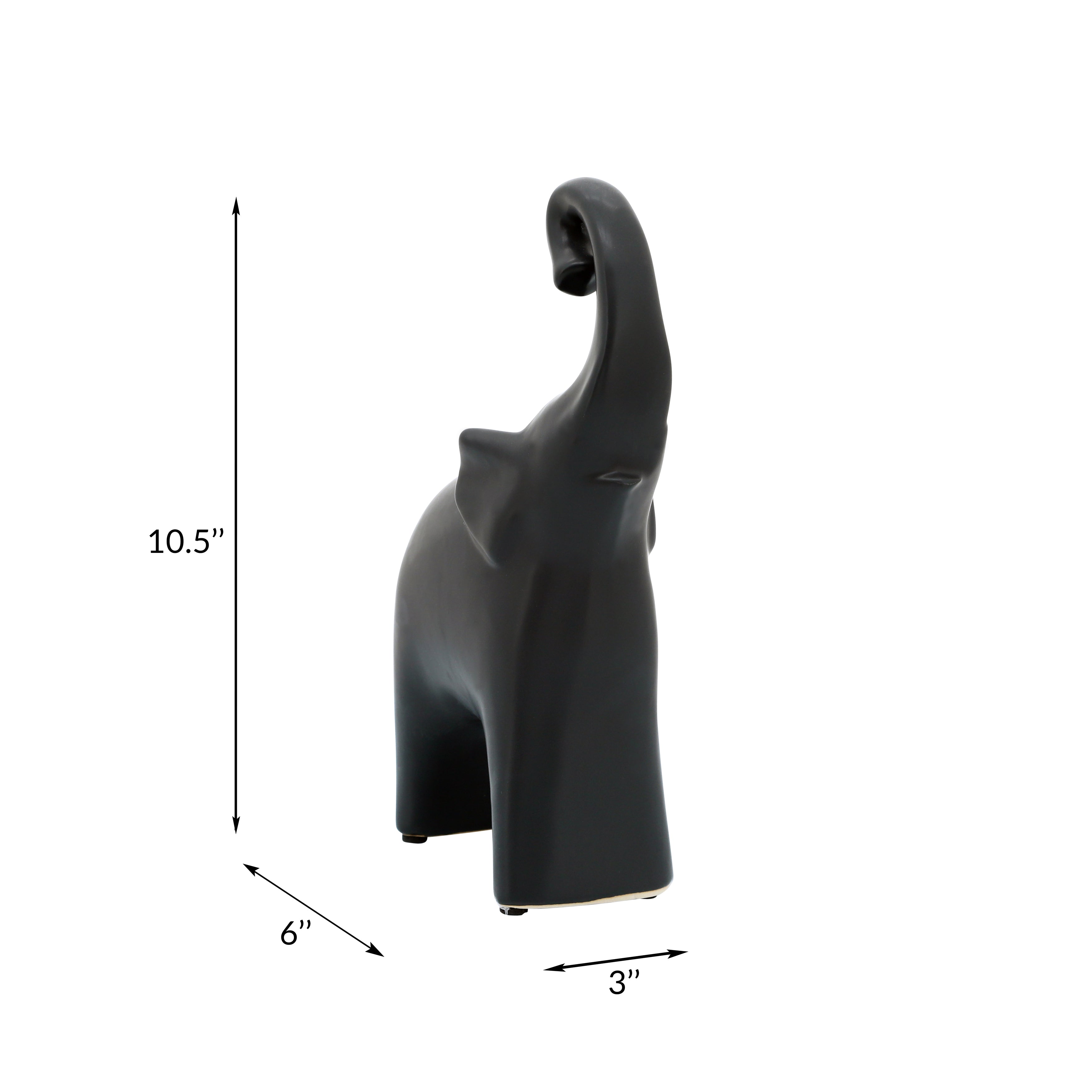 Cer, 6x11" Elephant Matte Black - Decor Addict, LLC