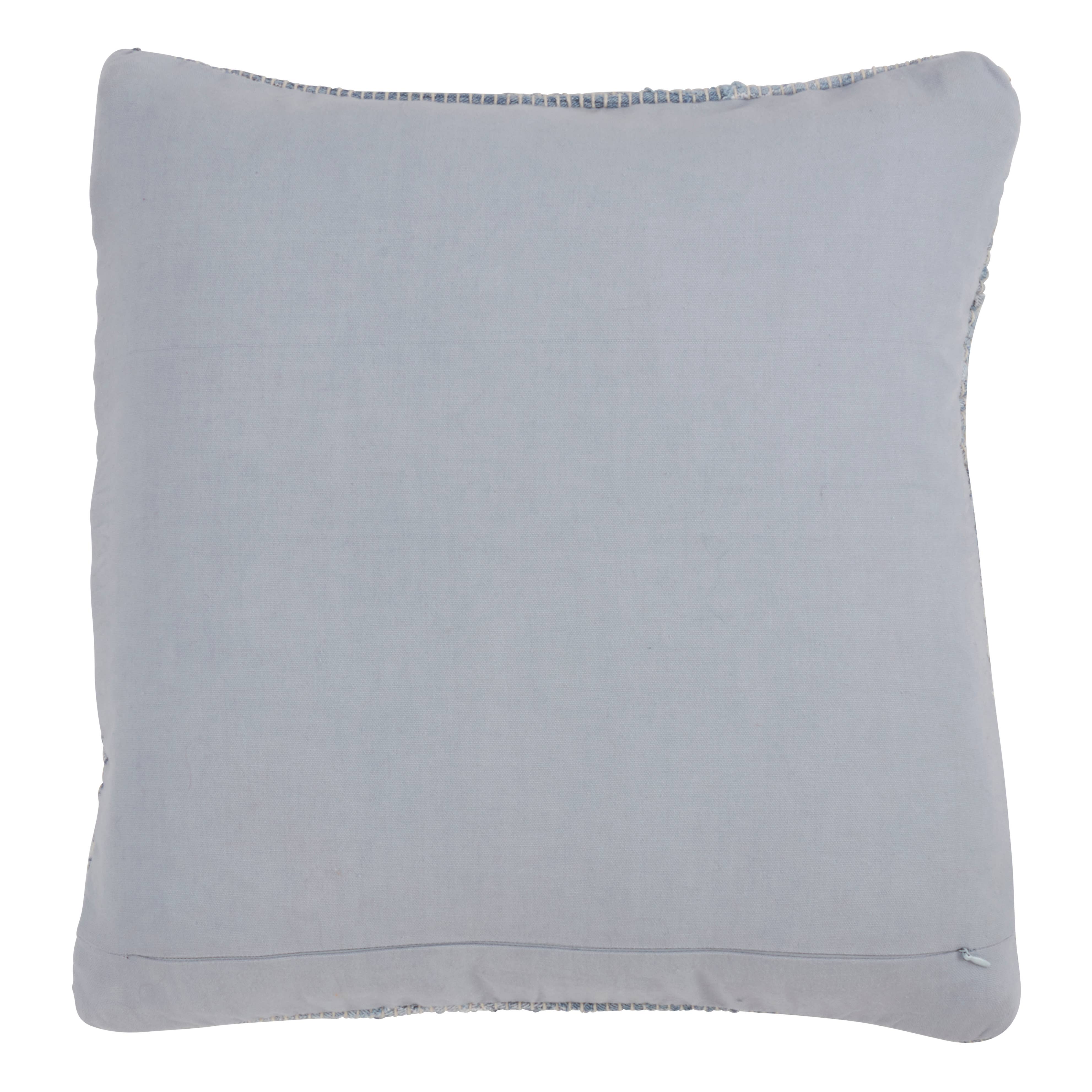 Denim Chindi Throw Pillow: Denim / Down Filled / 16"x23" - Decor Addict, LLC