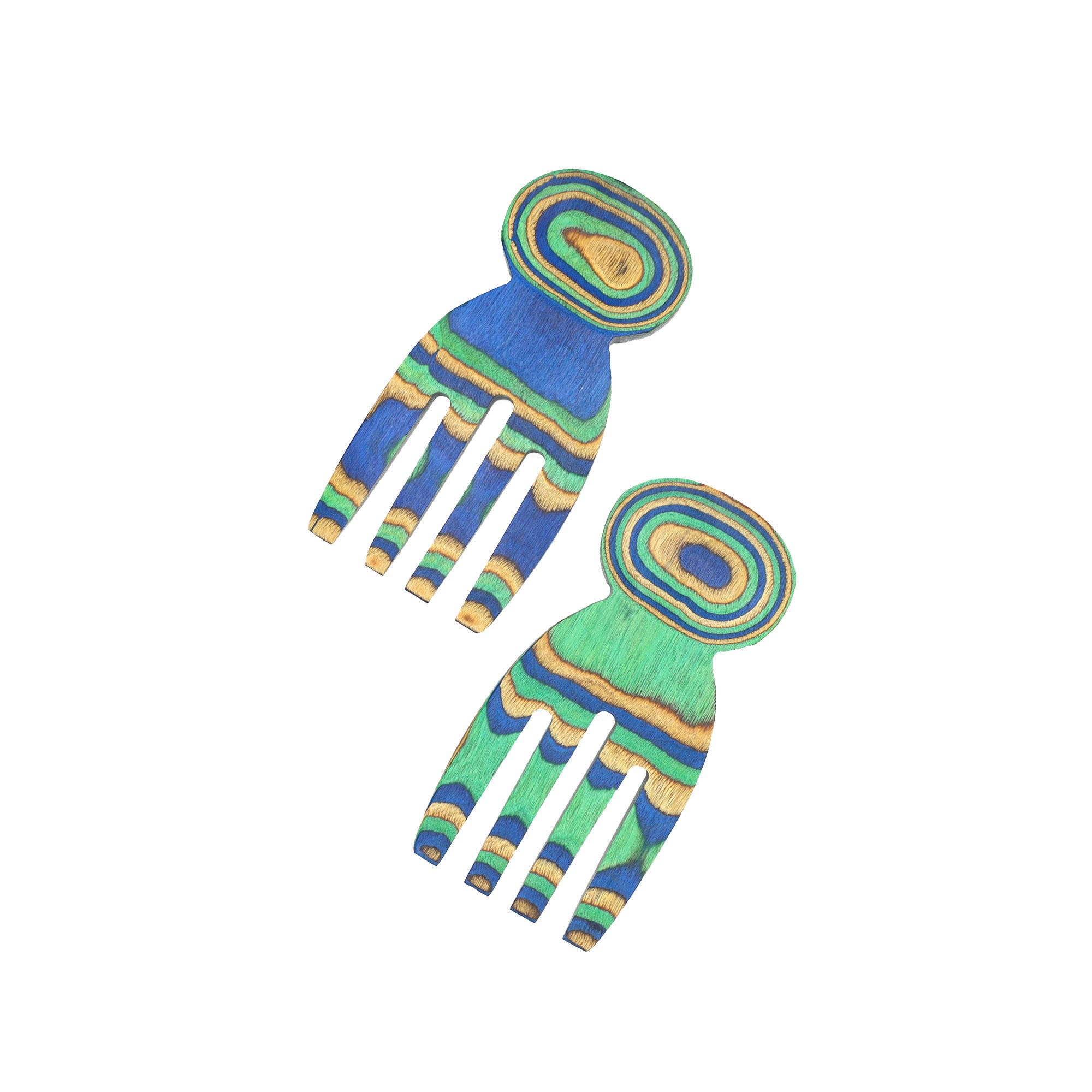 5" Peacock Salad Hands